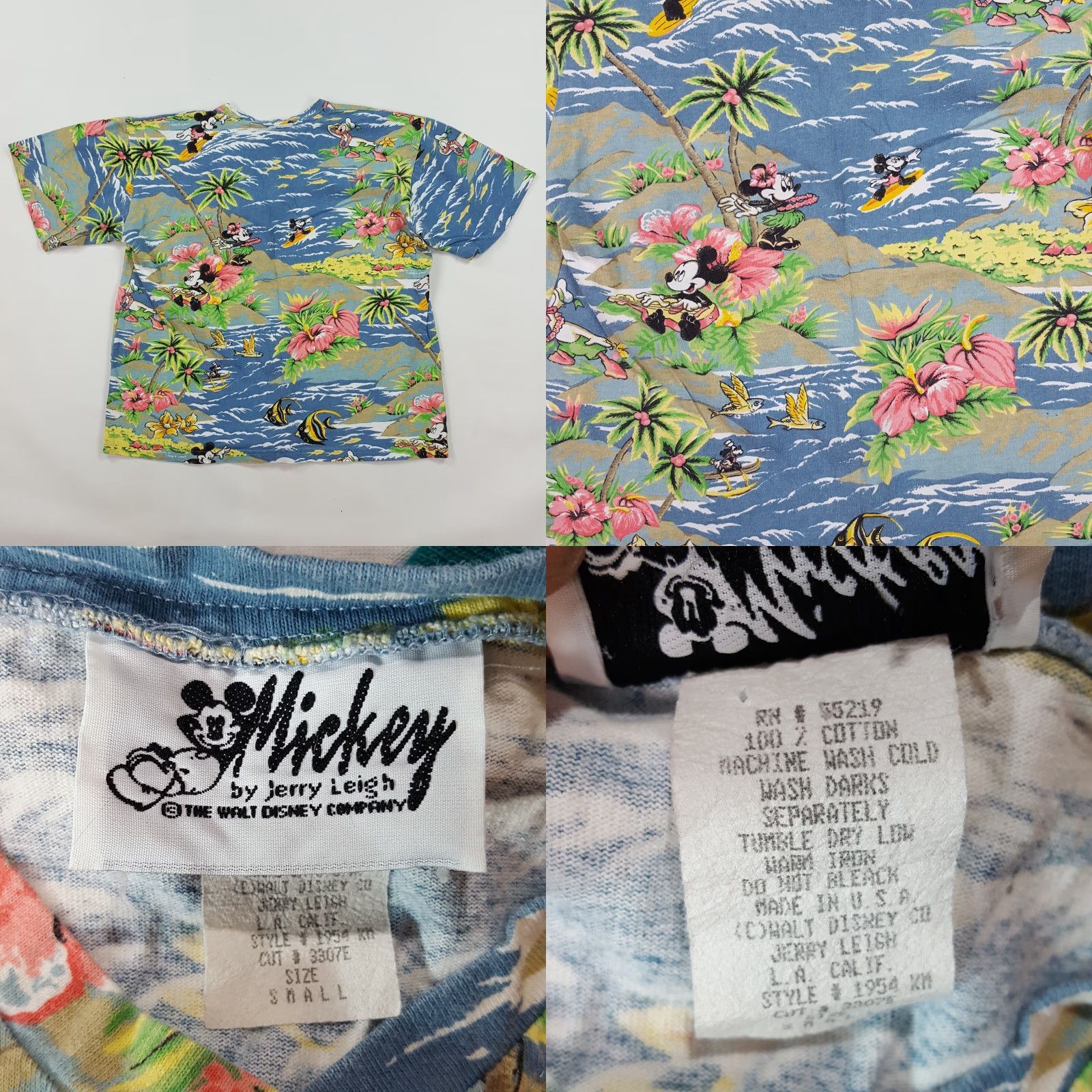 Vintage VINTAGE Hawaiian Mickey Mouse Small Disney Cartoon Short Sleeve T Shirt Top Beach Summer Aloha Tropical Womens XS? Size S / US 4 / IT 40 - 8 Thumbnail