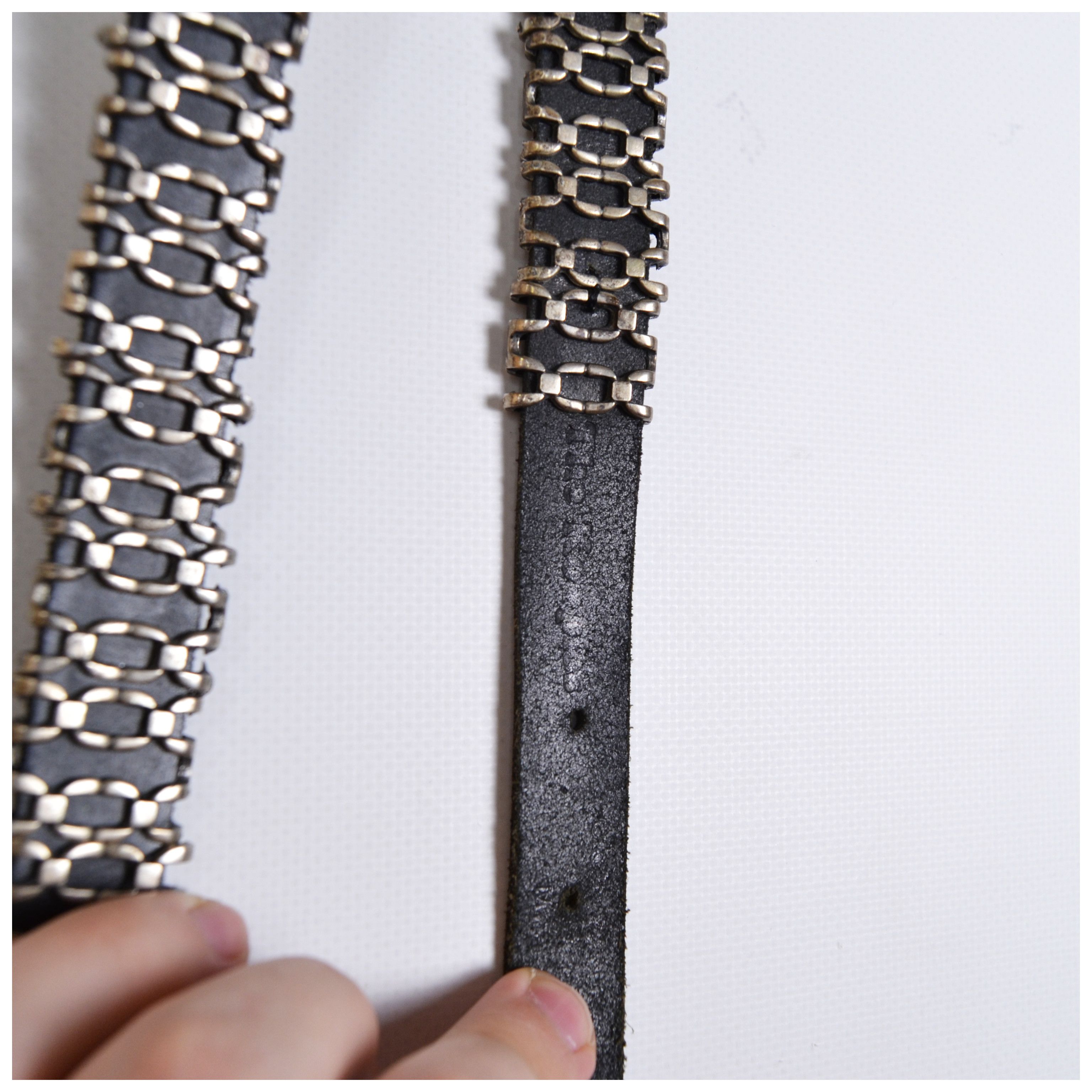The Kooples The Kooples Vintage Leather Belt With Silvery Metal Chains Size ONE SIZE - 7 Thumbnail