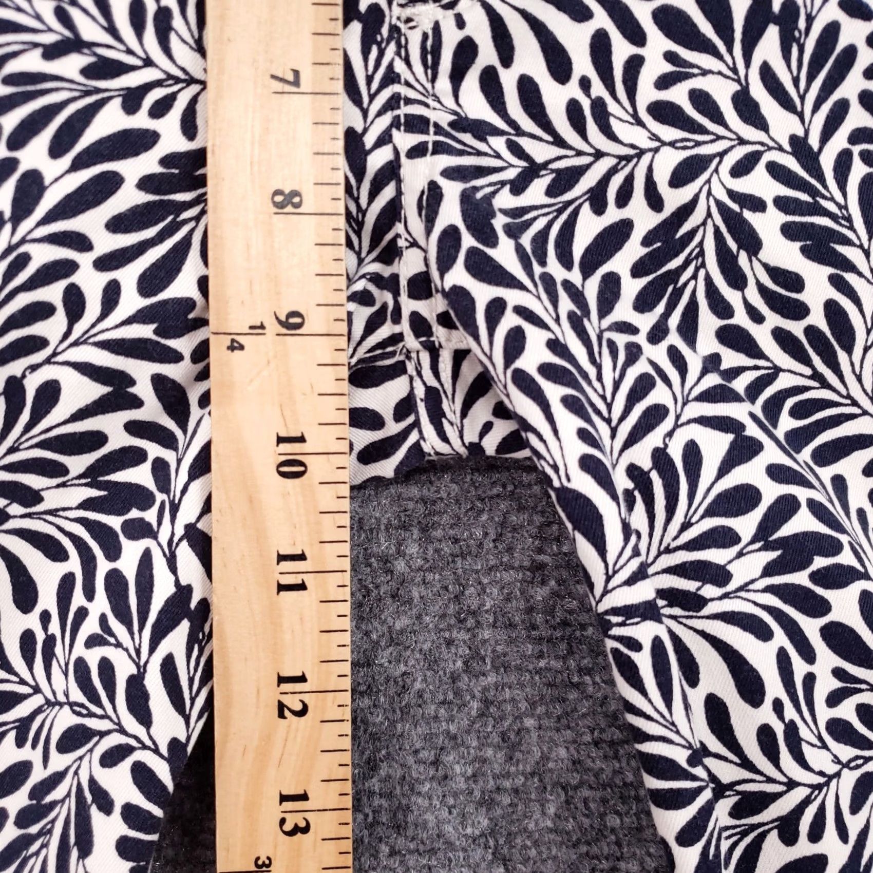 J.Crew J.CREW Pants Womens 29 Blue Mid Rise Slim Toothpick Floral Ankle Stretch Trouser Size 29" - 7 Thumbnail
