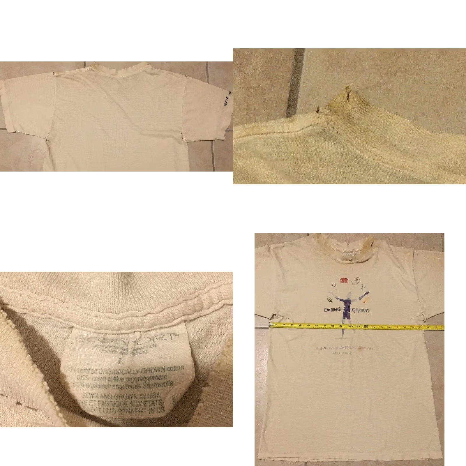 Apple Vintage 90s Microsoft Embrace Giving Destroyed Faded Shirt L Windows Software Apple Size US L / EU 52-54 / 3 - 11 Thumbnail