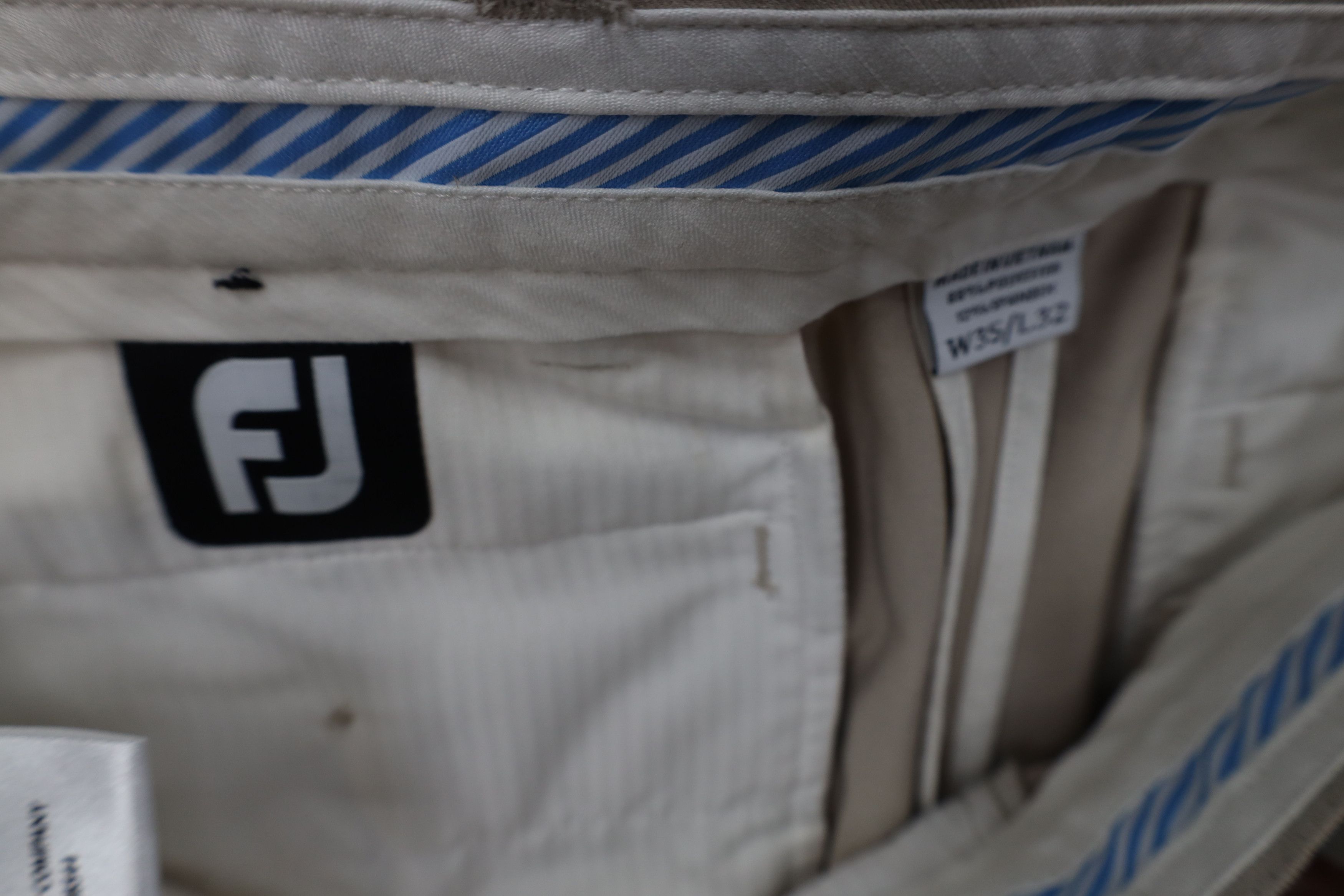 Footjoy FootJoy Wide Leg Golfing Golf Chino Pants Trousers Beige Size US 35 - 6 Thumbnail