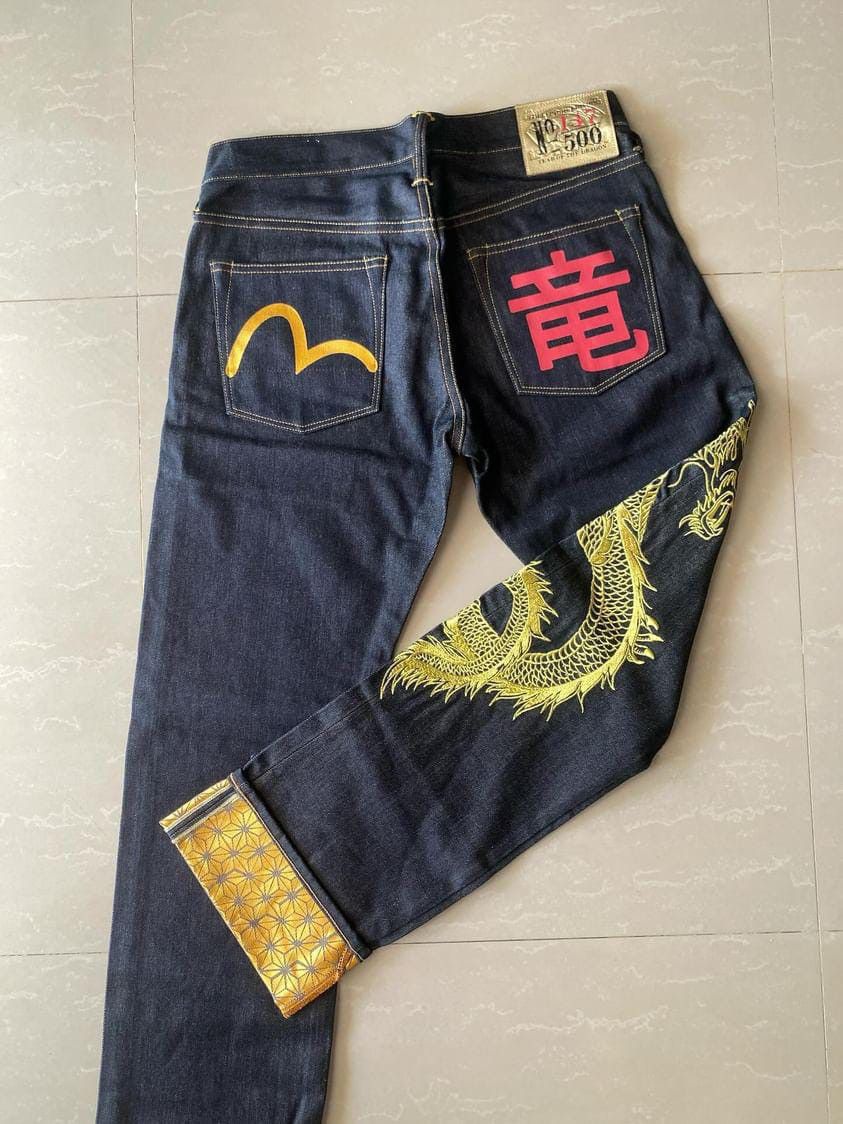 Evisu × Japanese Brand × Vintage Jeans Evisu Limited Collector Edition Year Of Dragon Size US 30 / EU 46 - 4 Thumbnail