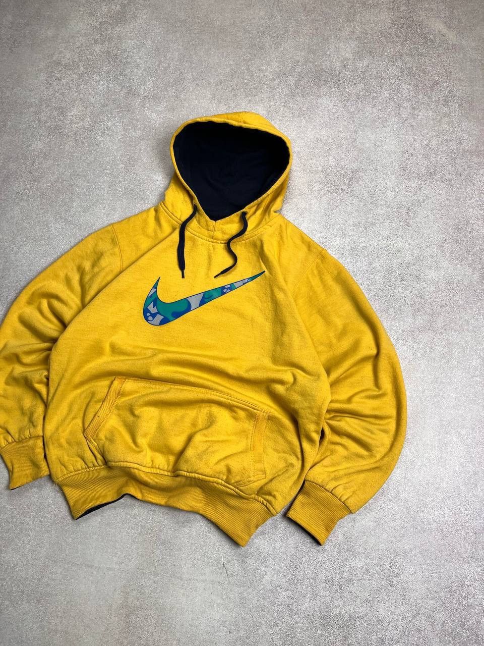 Nike × Vintage VINTAGE NIKE SWOOSH REVERSIBLE BOXY HOODIE L Size US L / EU 52-54 / 3 - 2 Thumbnail