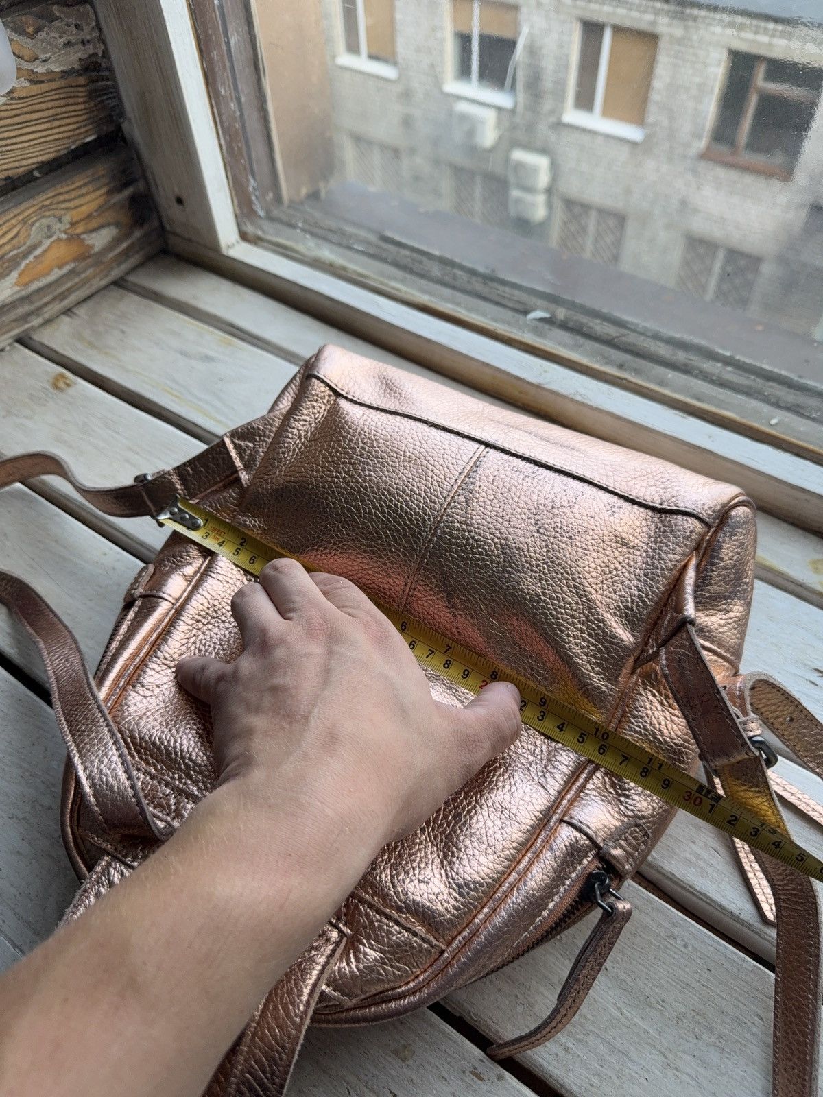 LIEBESKIND BERLIN Vintage LIEBESKIND BERLIN faded Leather backpack pink gold Size ONE SIZE - 13 Thumbnail