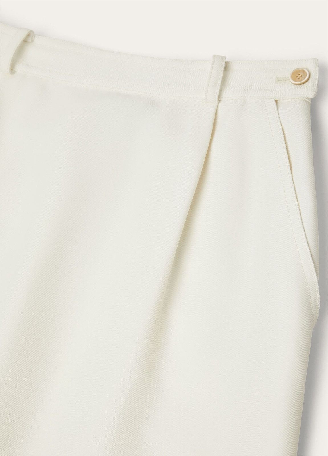 Loro Piana o1srvl11e0526 FAP2880 Emilia Midi Skirt in White Size 26" / US 2 / IT 38 - 3 Thumbnail