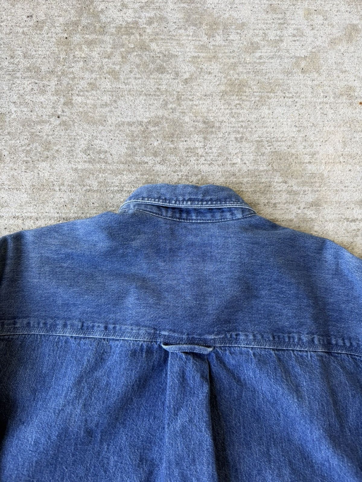 Eddie Bauer 90s Denim Overshirt Made In USA Button Up Western Size US L / EU 52-54 / 3 - 6 Thumbnail