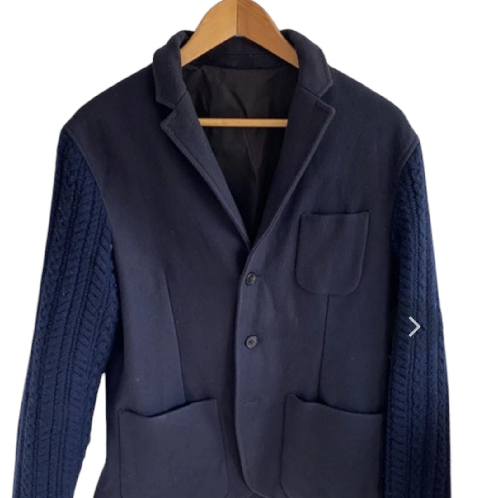 Altea Altea Janet Jacket With Woolen Sleeves Dark Navy Men Size 50 Size US M / EU 48-50 / 2 - 1 Thumbnail
