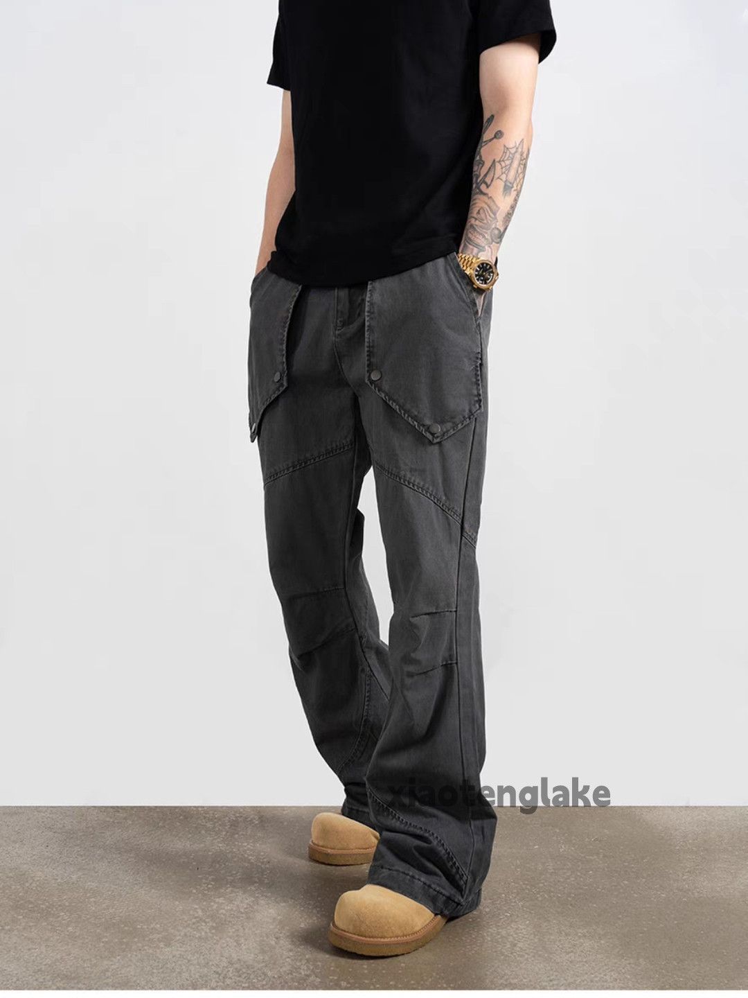 Designer × Japanese Brand × Vintage washed faded utility workwear carpenter cargo pants Size US 34 / EU 50 - 2 Thumbnail