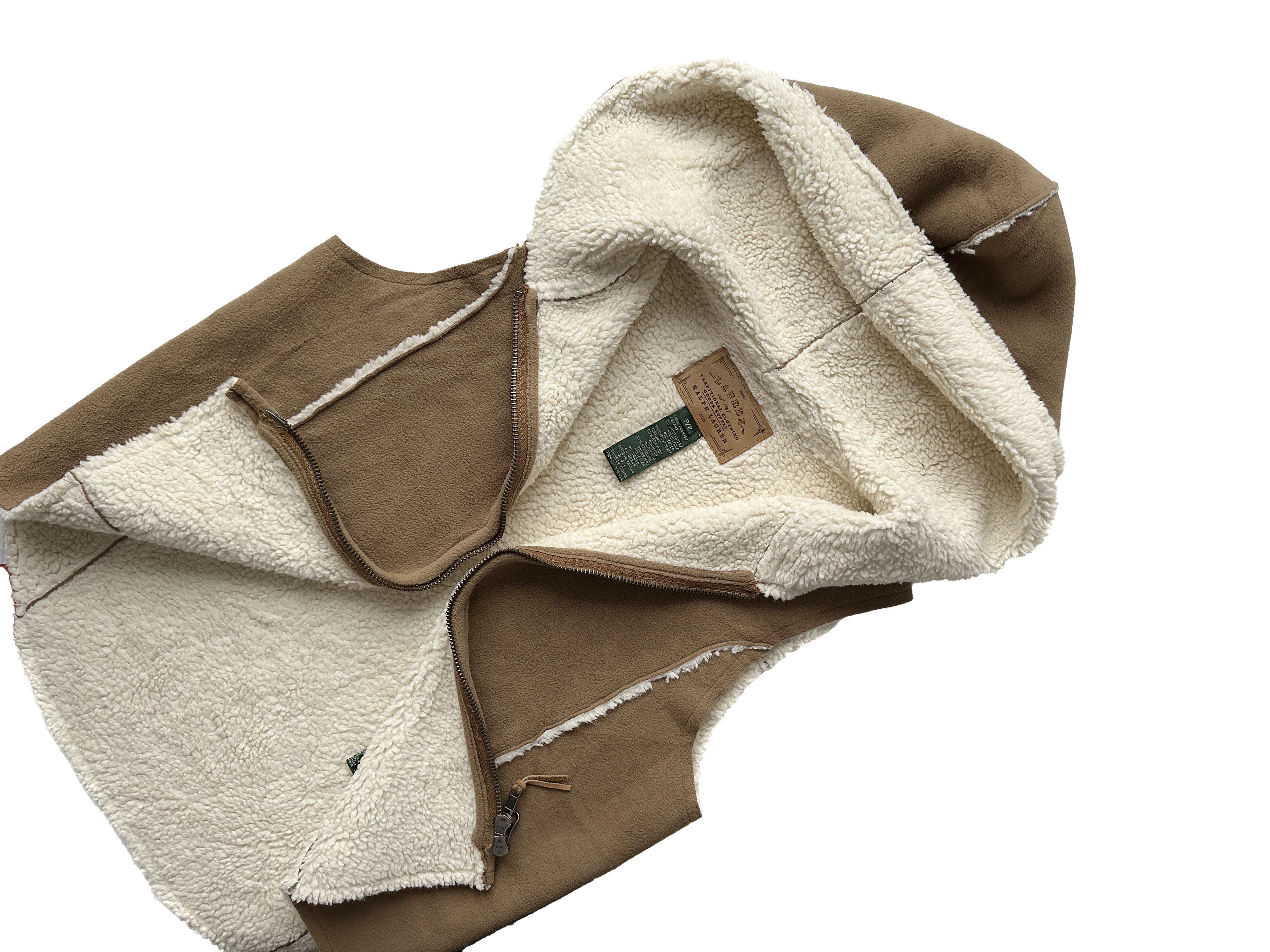 Lauren Ralph Lauren Lauren Ralph Lauren camel hooded sherpa fleece vest Size S / US 4 / IT 40 - 5 Thumbnail