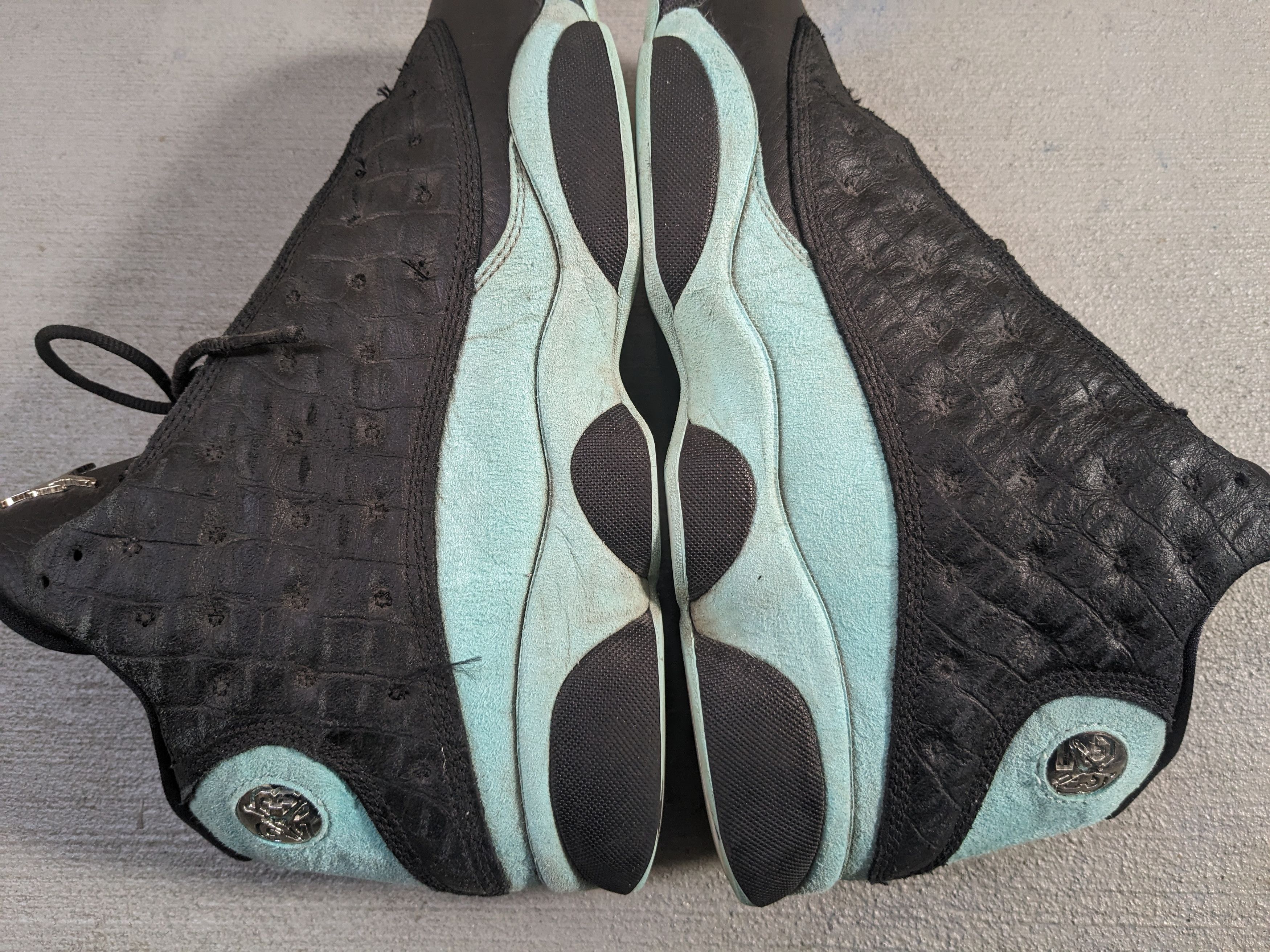 Jordan Brand Nike Air Jordan 13 Retro Black Island Green 11.5 414571-030 Size US 11.5 / EU 44-45 - 6 Thumbnail