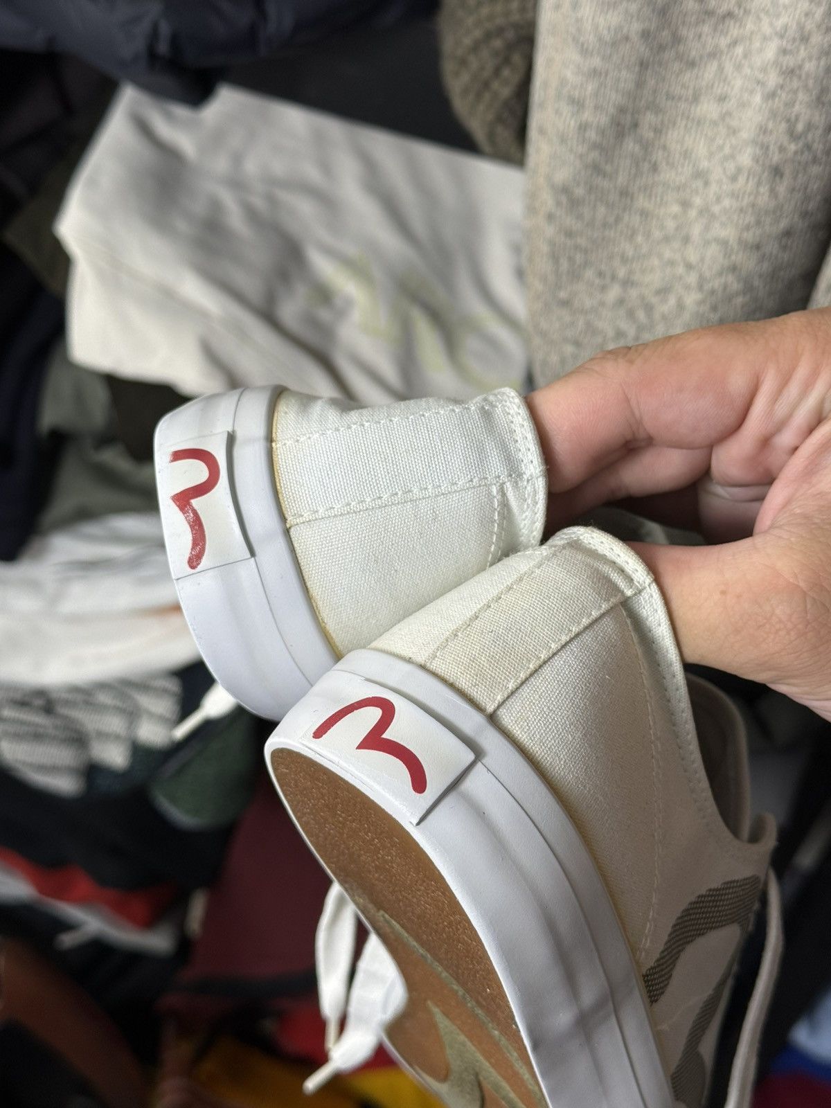 Evisu Evisu Canvas Low Top Sneakers White EU42 Japanese Streetwear Size US 9 / EU 42 - 10 Thumbnail