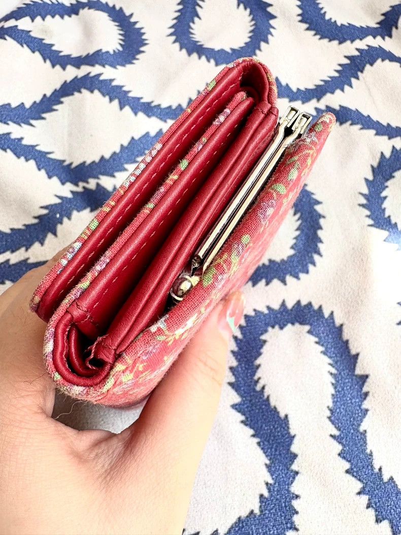 Vivienne Westwood Vivienne Westwood Red floral felt Saturn wallet with gold Size ONE SIZE - 4 Thumbnail
