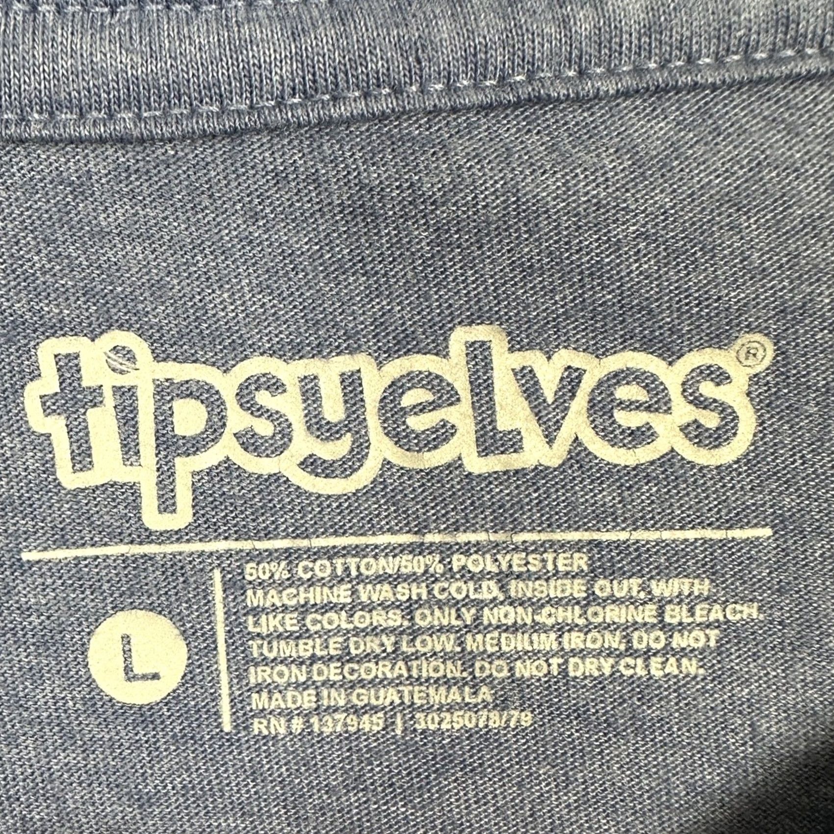 Vintage Tipsy Elves T-Shirt Mens L Blue Graphic Tee Eagle Zero Flocks Given Graphic Print Crew Neck Short Sleeve Patriotic Funny Animals EUC Size US L / EU 52-54 / 3 - 4 Thumbnail