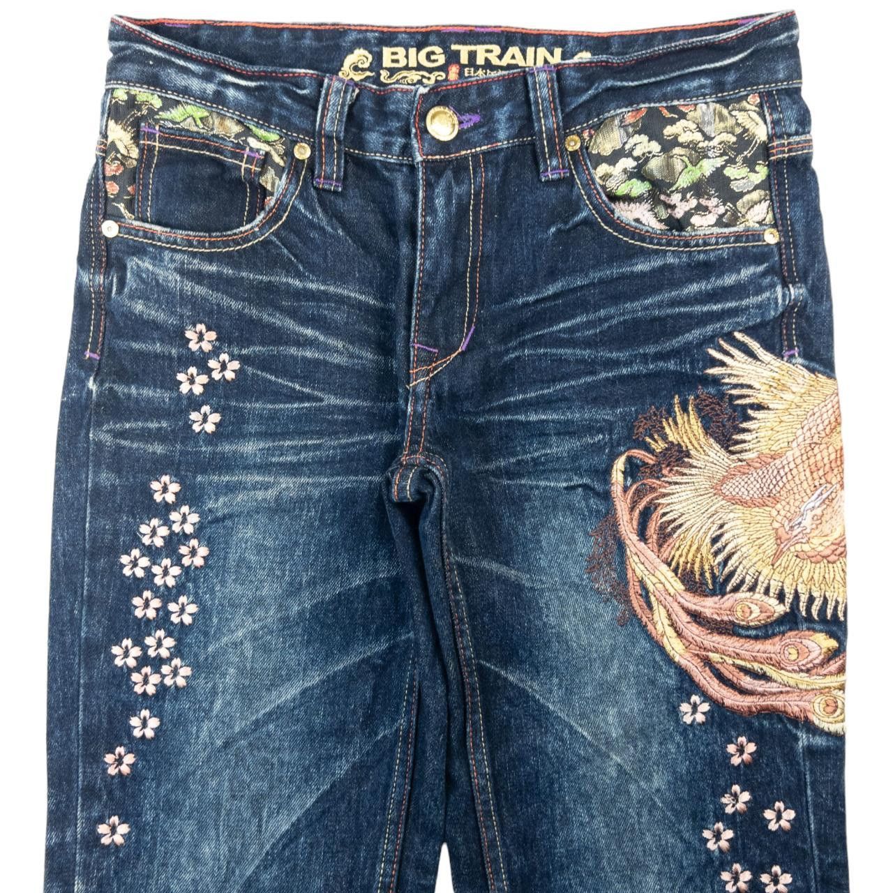 Other Vintage Big Train Japanese Embroidered Denim Jeans Size W31 Size 31" - 1 Thumbnail