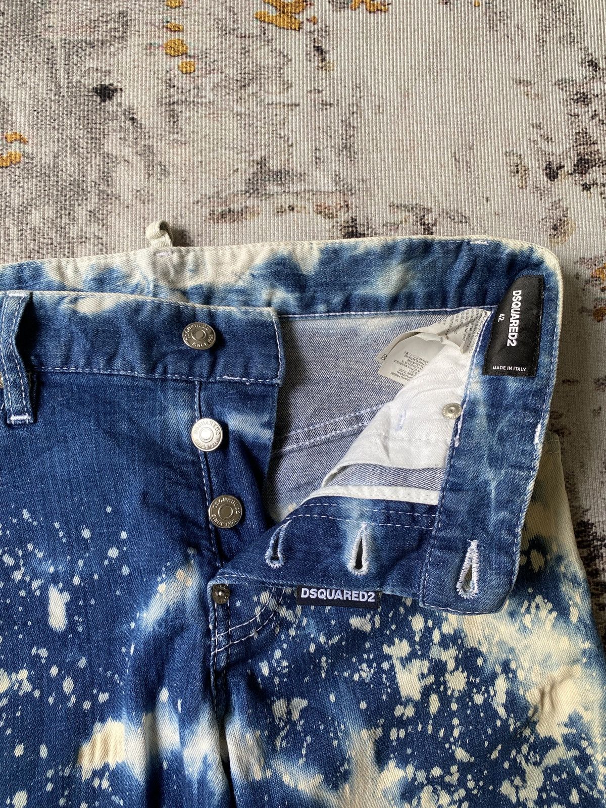 Dsquared2 Snow Acid Wash Strechable Jeans