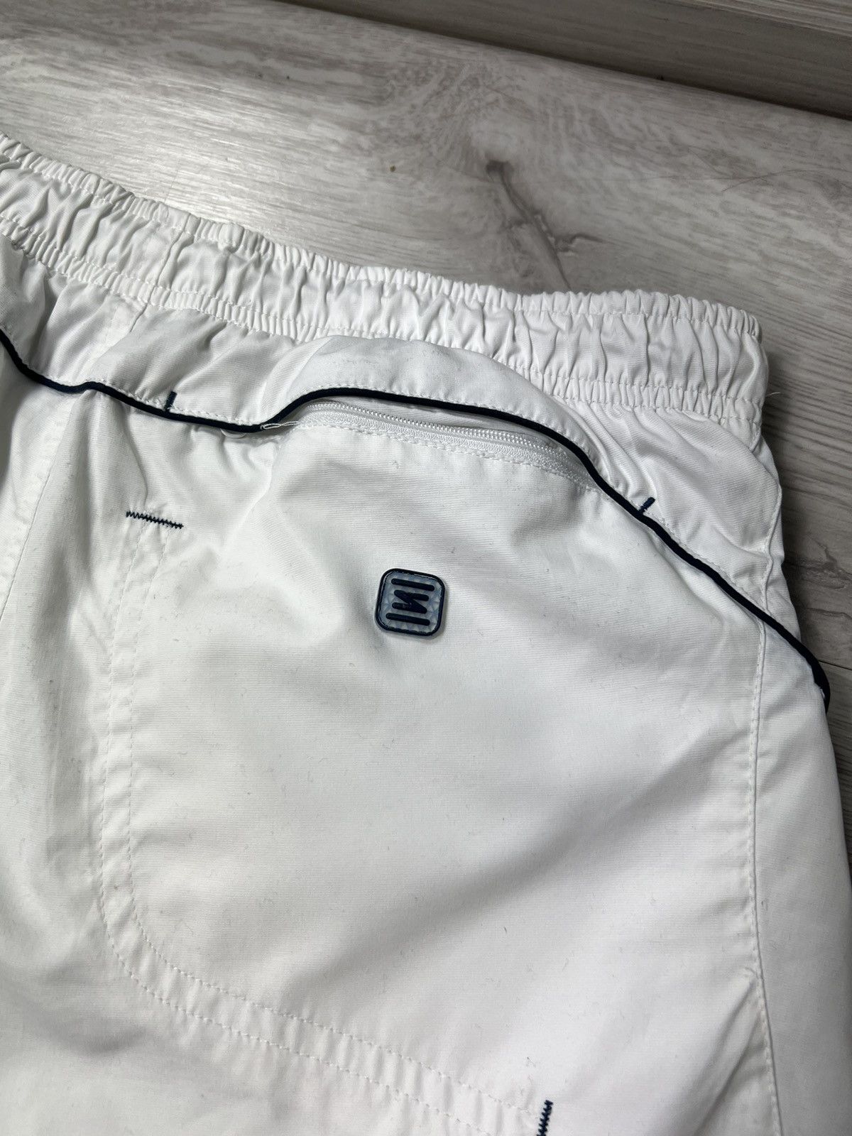 Nike × Vintage Vintage Nike Shox Big Logo White Nylon Shorts Size US 32 / EU 48 - 16 Thumbnail