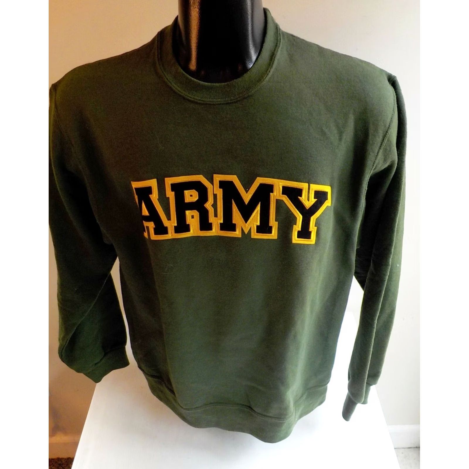 Jerzees JERZEES Army Green Crewneck Pullover Sweatshirt - Cotton Blend - Sz MED - Men's Shirt Size US M / EU 48-50 / 2 - 2 Thumbnail