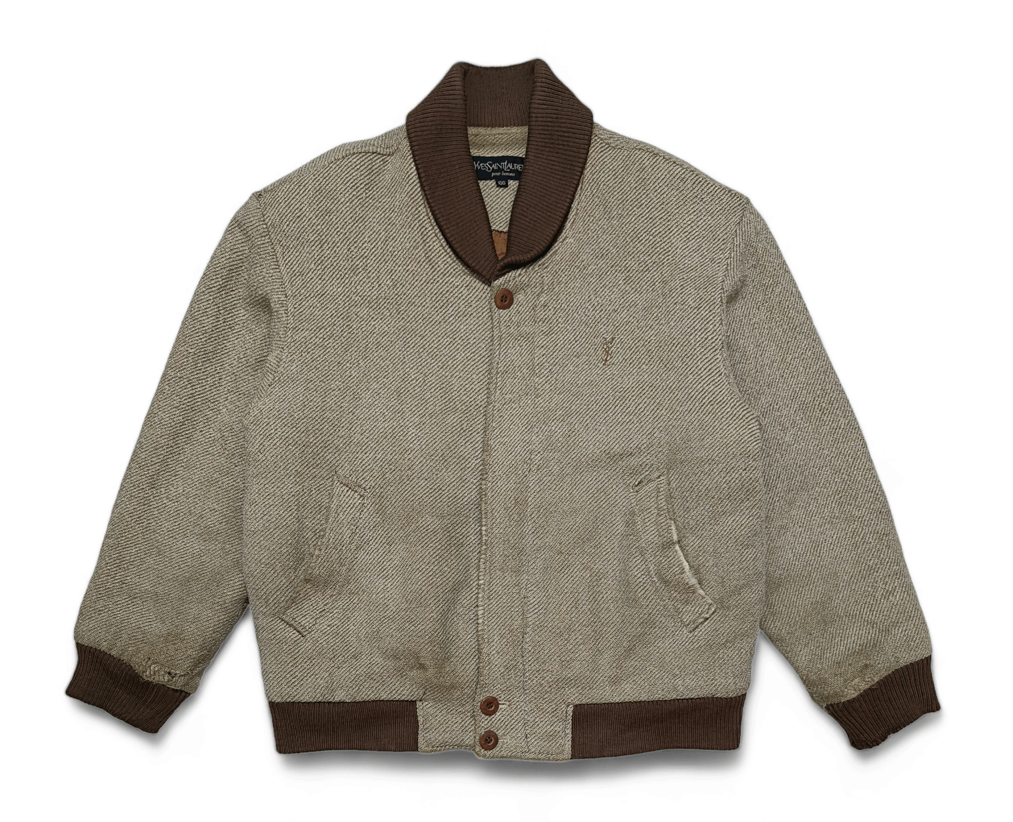 ジャケット・アウター Vintage Yves Saint Laurent knit jacket arcadeshops.com-