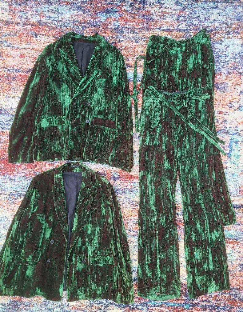 Ann Demeulemeester Ann Demeulemeester Velvet Suit Set Size US M / EU 48-50 / 2 - 1 Thumbnail