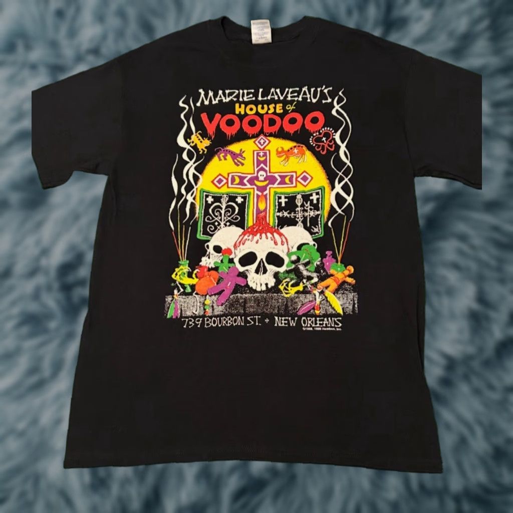 House of CB VINTAGE 90s Marie Laveaus House of Voodoo Mardi Gras New Orleans 1998 Shirt M Size US M / EU 48-50 / 2 - 1 Thumbnail