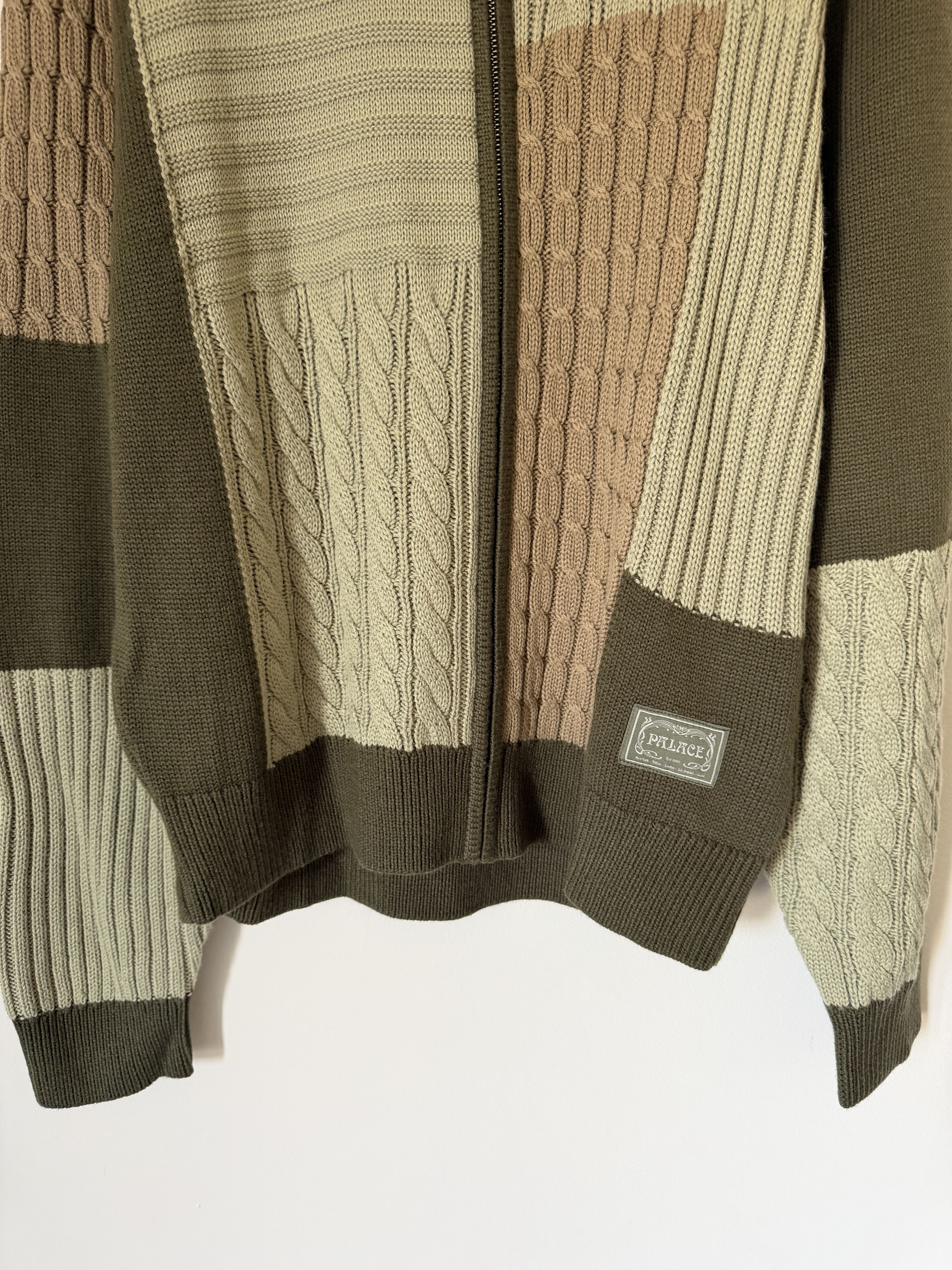 Palace Palace Patchwork Zip Knit Cardigan in Deep Green Size US L / EU 52-54 / 3 - 3 Thumbnail