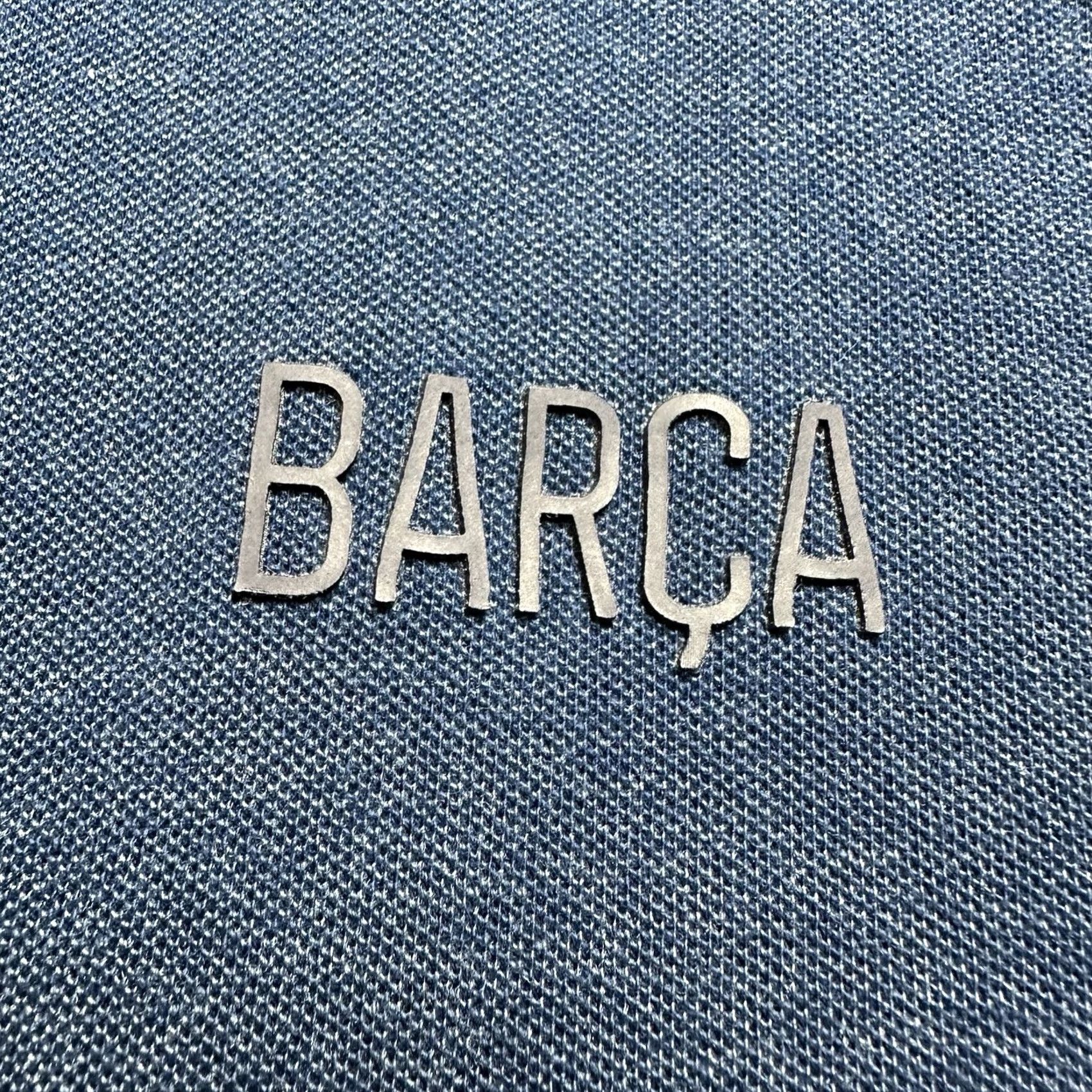 Vintage FC Barcelona Shirt Mens Large Blue Short Sleeve Polo Barca FCB Futbol Soccer EUC Size US L / EU 52-54 / 3 - 4 Thumbnail