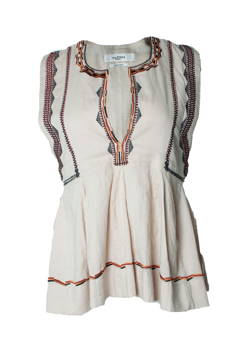 Isabel Marant Etoile Isabel Marant Etoile, embroidered beige top Size XS / US 0-2 / IT 36-38 - 1 Thumbnail