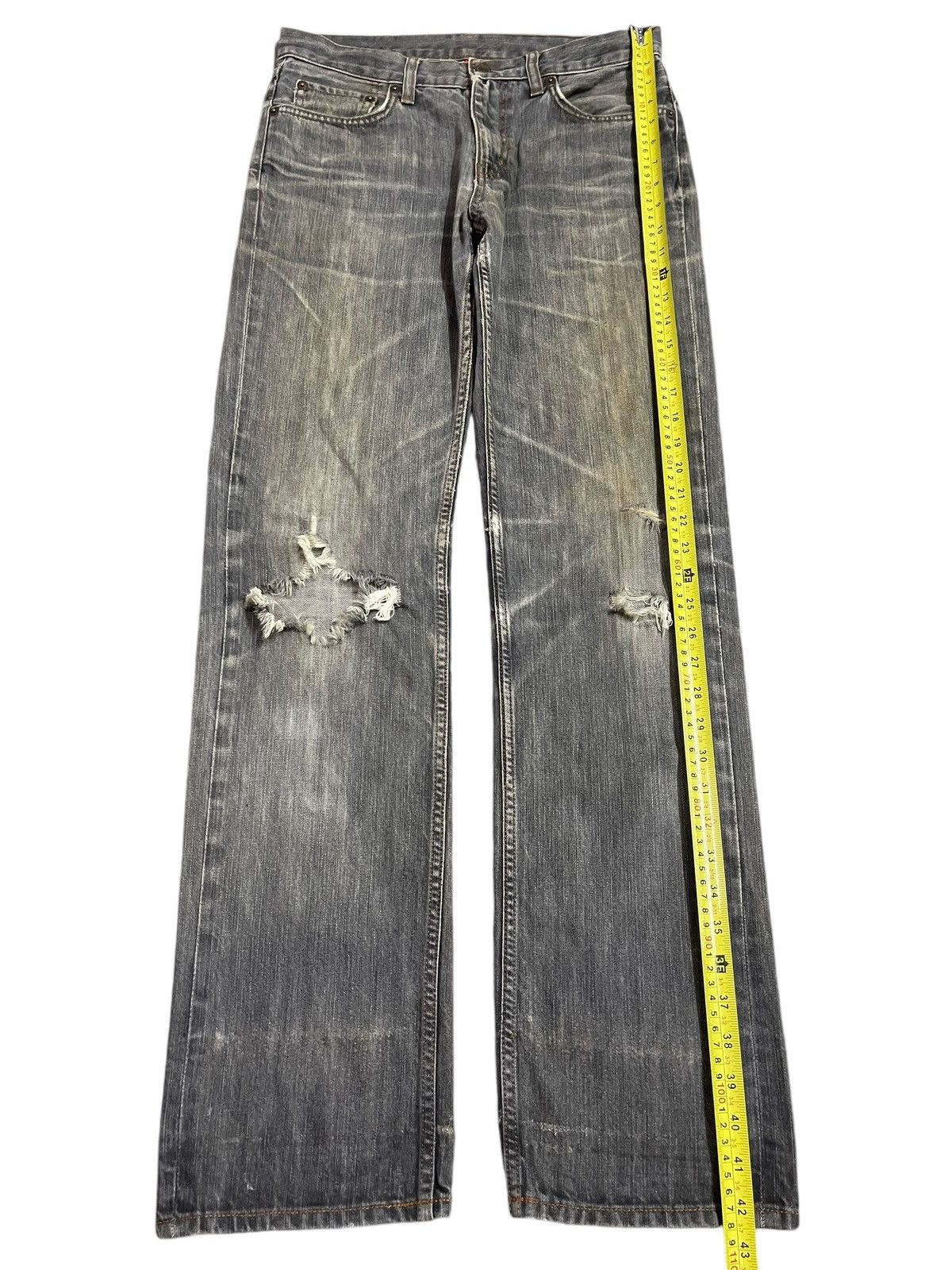 Uniqlo Vintage Japanese Uniqlo Faded Wash Style Distressed Jeans Size US 30 / EU 46 - 12 Thumbnail