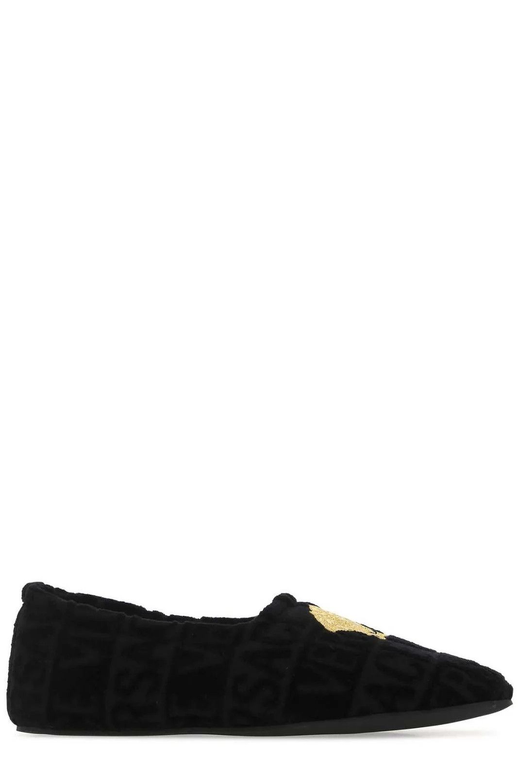 Versace o1s22i1n1024 Medusa Ballet Flats in Black Size US 7 / IT 37 - 1 Thumbnail