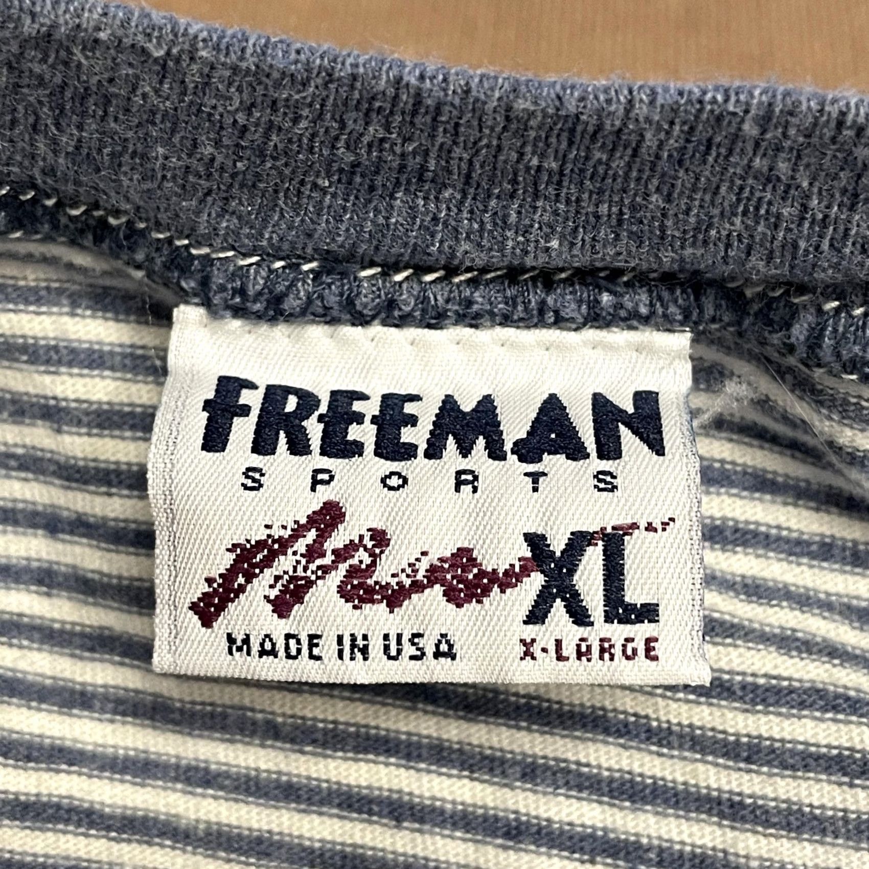 Vintage VINTAGE Freeman Sports Shirt Mens XL Blue White Striped Golf Crest USA 90s Tee Size US XL / EU 56 / 4 - 5 Thumbnail