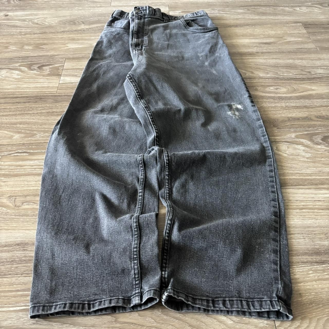 Vintage Crazy Vintage Y2K/2000s Baggy Faded Black Skater Denim Jeans! 46x30 Size US 44 / EU 60 - 3 Thumbnail