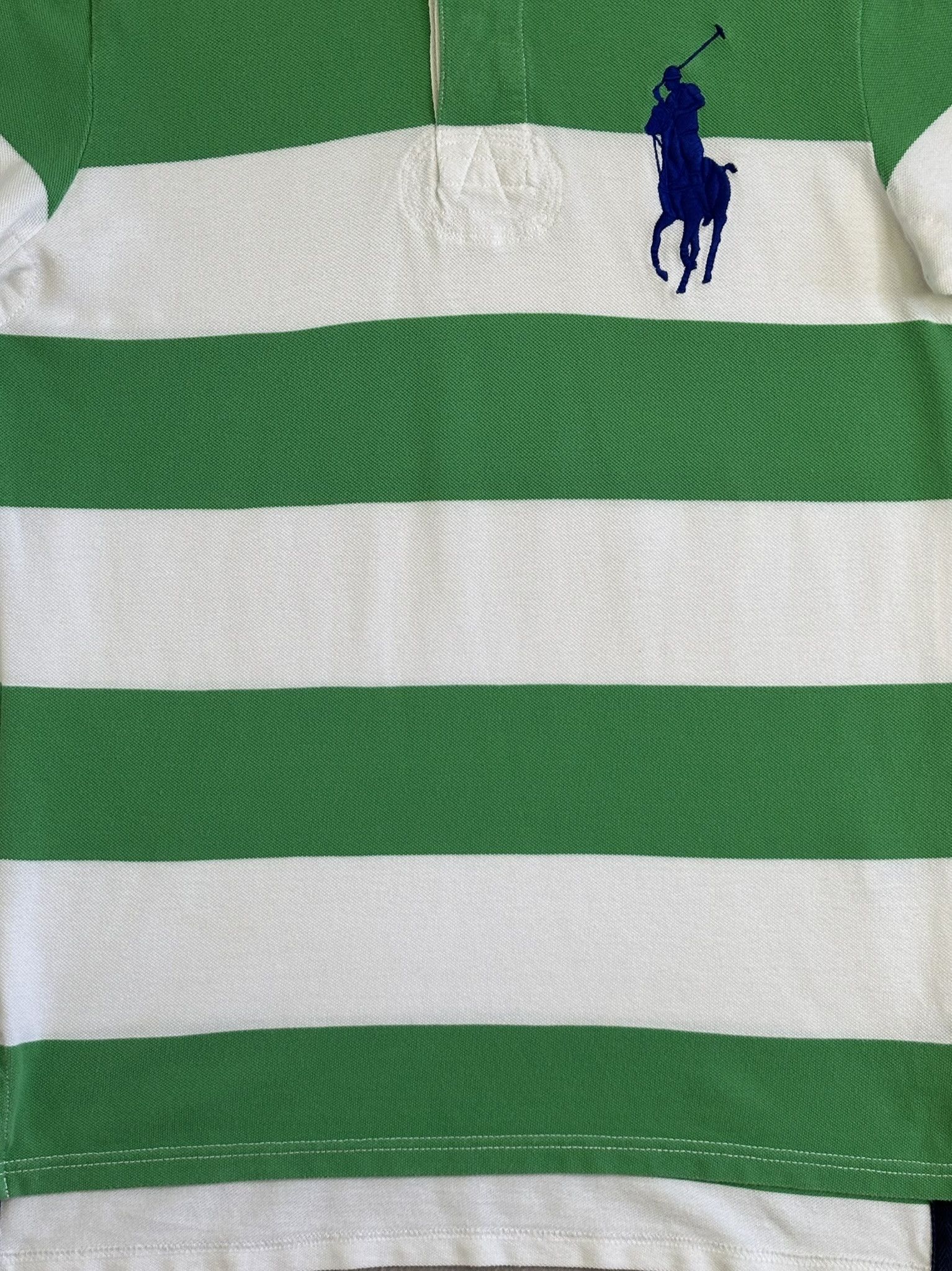 Polo Ralph Lauren Polo Ralph Lauren 3 Big Pony White Green Stripes Size US S / EU 44-46 / 1 - 7 Thumbnail