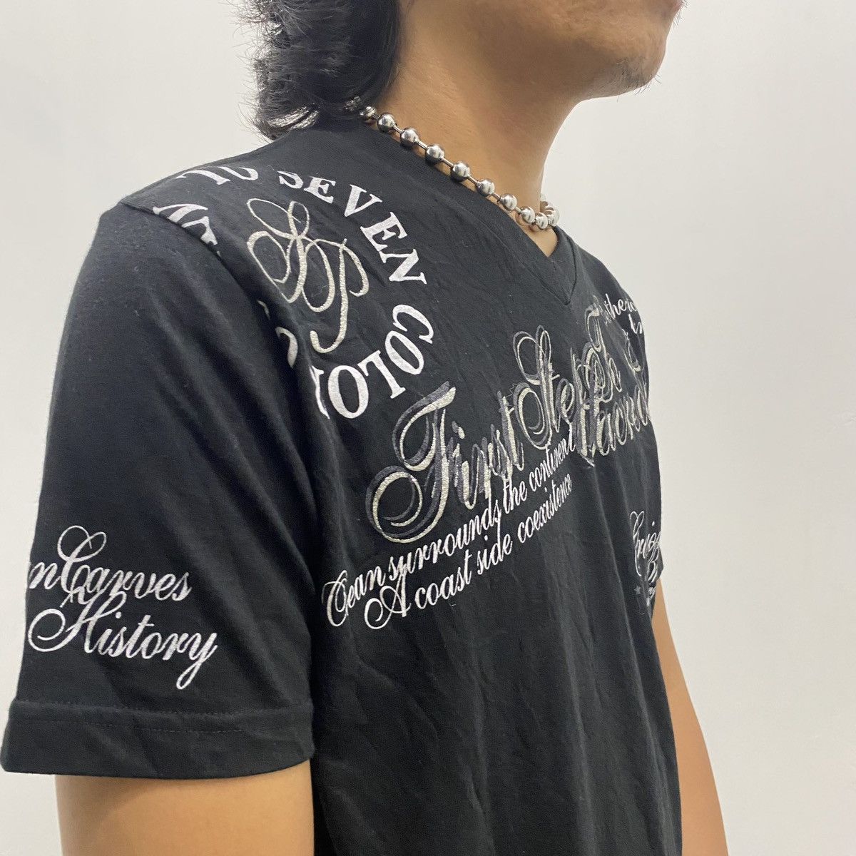 If Six Was Nine × Japanese Brand × Le Grande Bleu (L.G.B.) Japanese Poem Gracious Breeze Tees IFSIXWASNINE STYLE Size US L / EU 52-54 / 3 - 6 Thumbnail