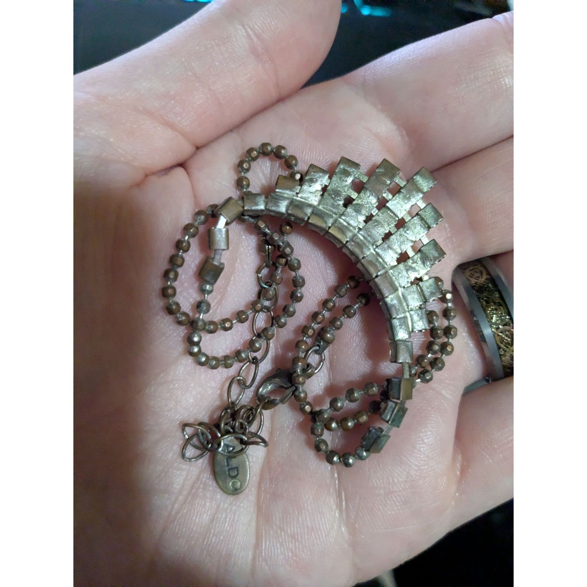 Aldo Aldo Glam Silver-Tone Rhinestone Statement Necklace Size ONE SIZE - 5 Thumbnail