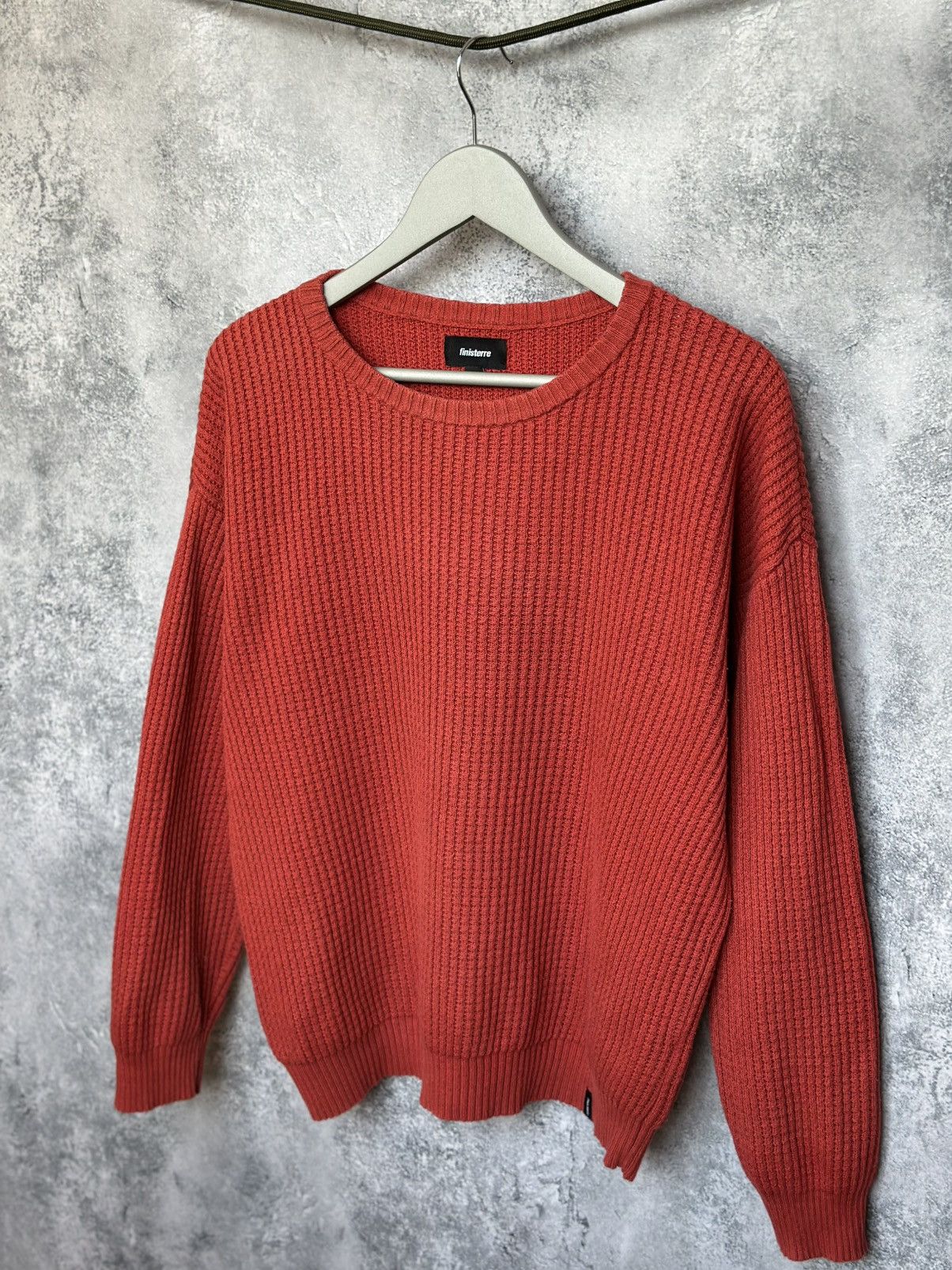 Finisterre Finisterre Waffle Knit Plaid Sweater Jumper Orange LS Size M / US 6-8 / IT 42-44 - 1 Thumbnail