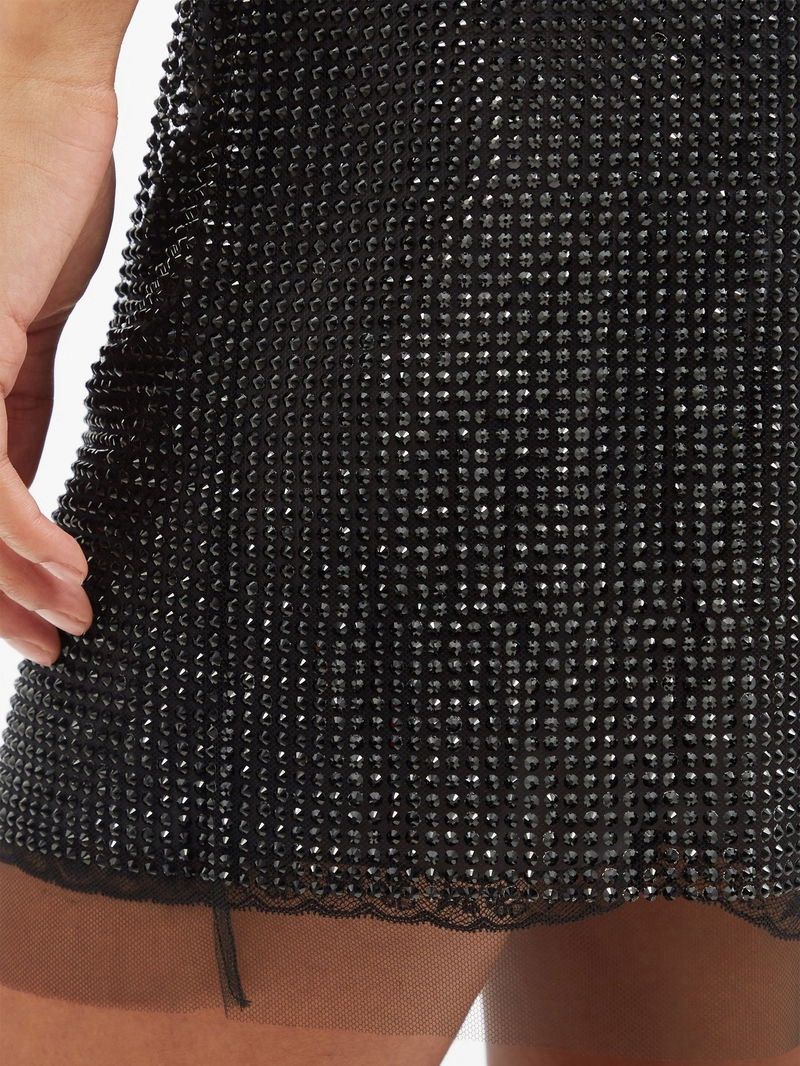 Prada Prada Crystal-Embellished Tulle Mini Skirt Size 27" / US 4 / IT 40 - 5 Thumbnail
