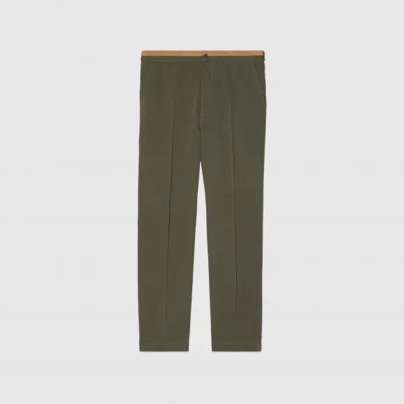 Gucci o1mt1gz0525 Cotton Trouser With Double G Embroider in Khaki Size US 32 / EU 48 - 1 Preview