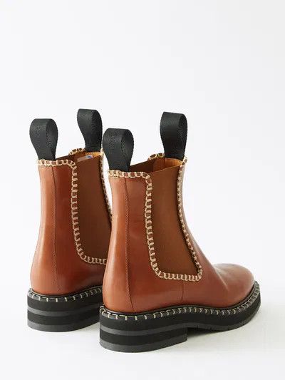 Chloe o1y0825 Leather Ankle Boots in Brown Size US 7 / IT 37 - 4 Thumbnail