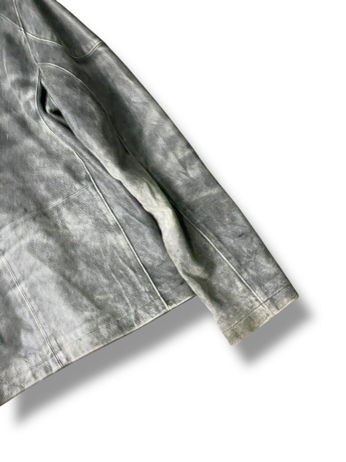 Japanese Brand × Vintage Vintage IKKA Distressed Leather Jacket (99) Size US XL / EU 56 / 4 - 8 Thumbnail