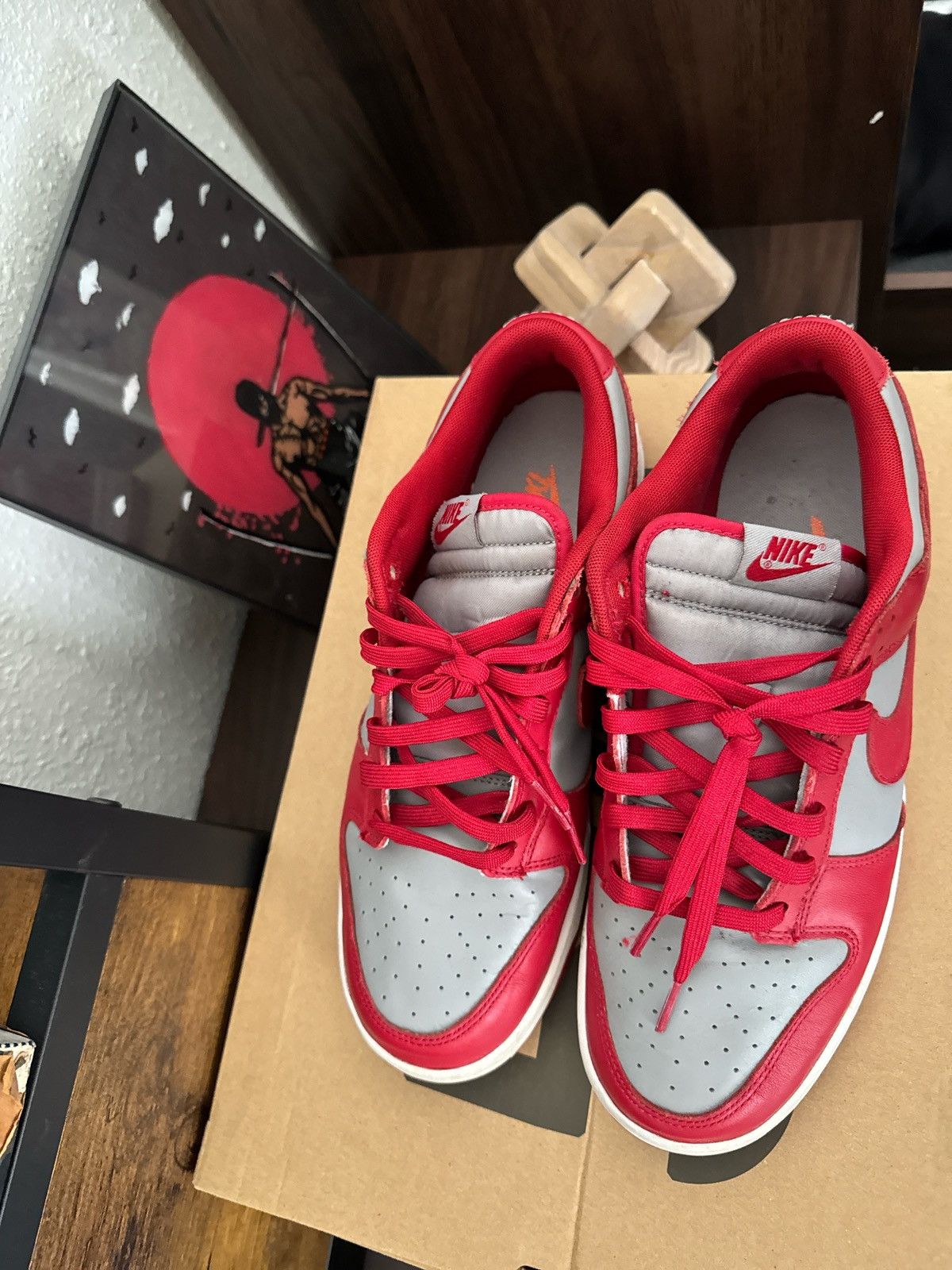 Nike UNLV red dunk lows Size US 11 / EU 44 - 4 Thumbnail