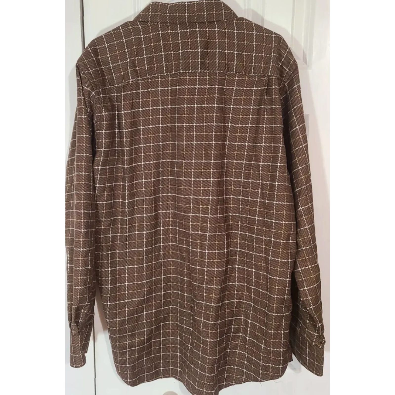 Greats VINTAGE Mens Kenneth Roberts Platinum Long Sleeve Brown Plaid XL Shirt Great Condition Size US XL / EU 56 / 4 - 2 Thumbnail