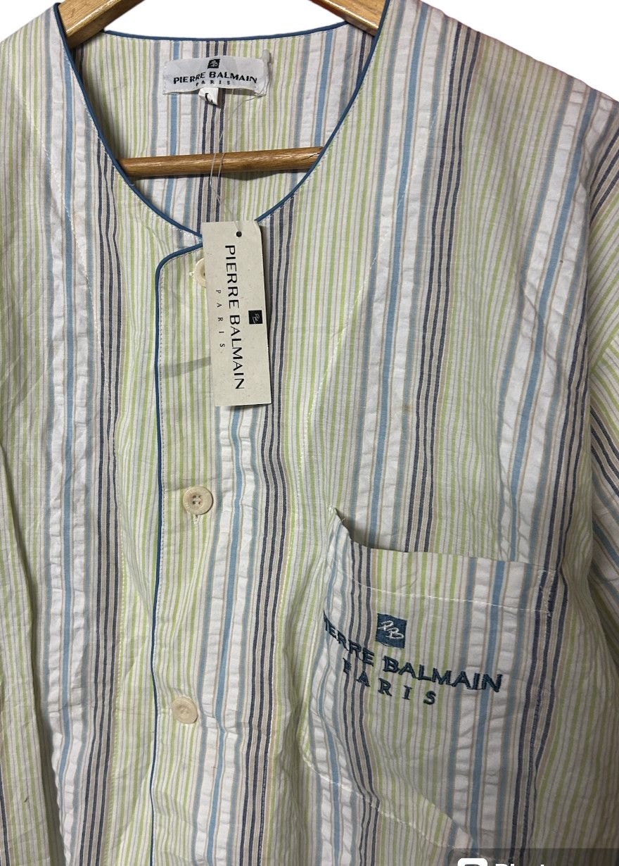 Pierre Balmain × Vintage Vintage Pierre Balmain Button Up/ Pyjamas shirt Size US L / EU 52-54 / 3 - 3 Thumbnail