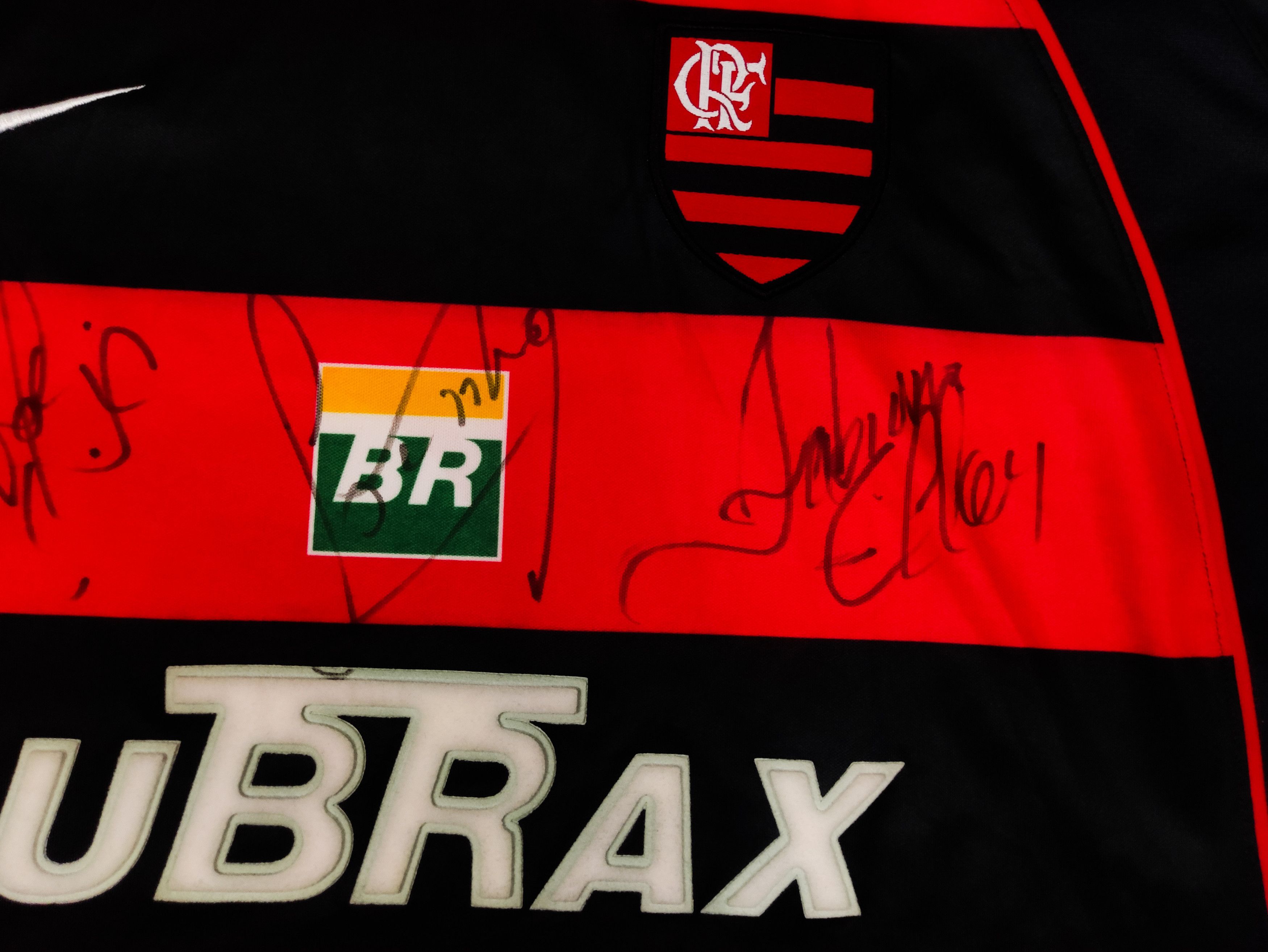 Nike Flamengo 2002 2003 Nike Signed Home Shirt Kit Jersey Brazil Size US L / EU 52-54 / 3 - 10 Thumbnail