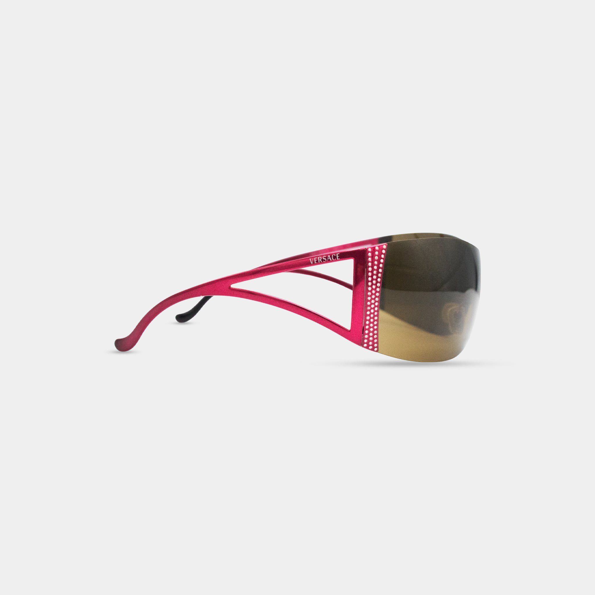 Versace Versace Swarovski Pink Frame Sunglasses Size ONE SIZE - 3 Thumbnail