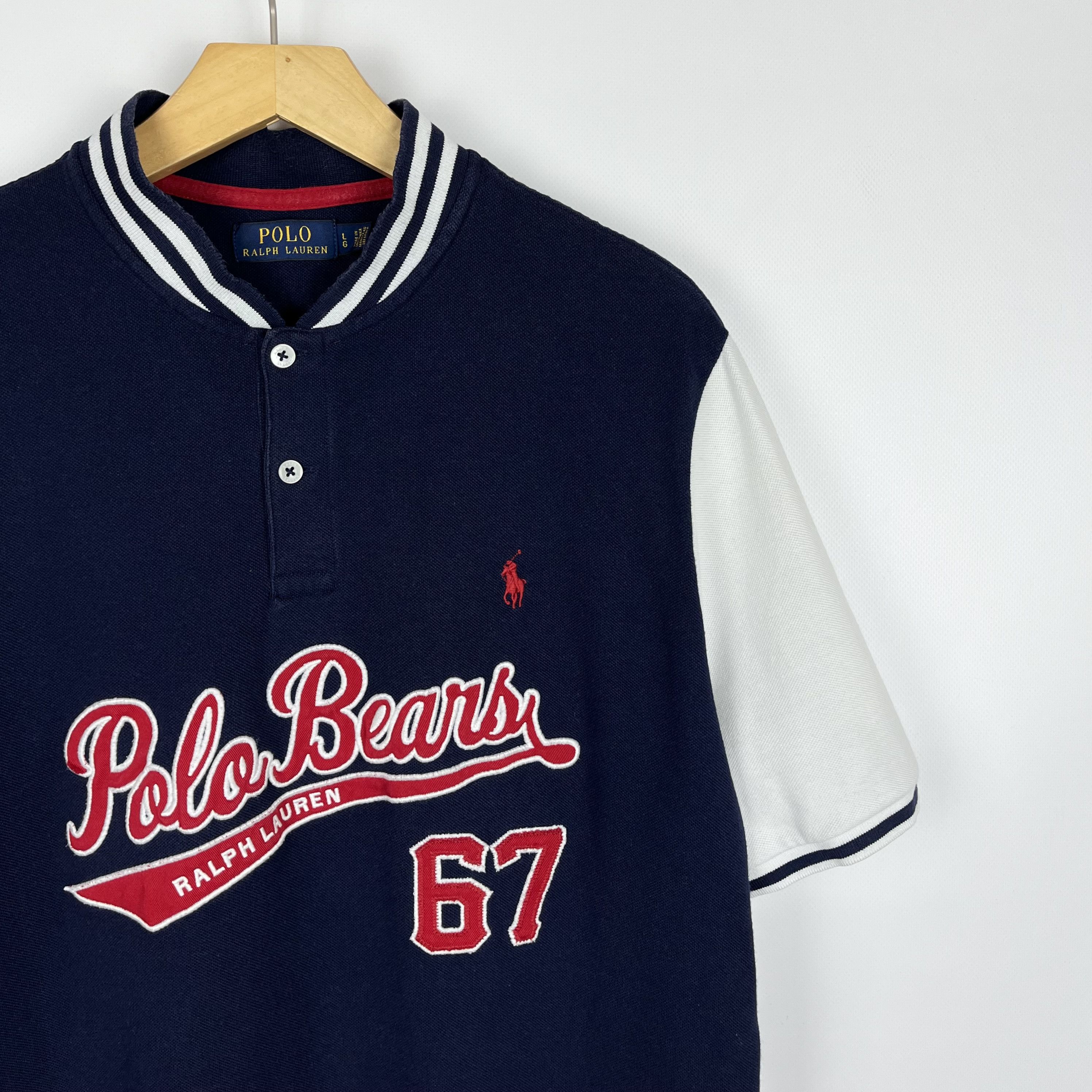 Polo Ralph Lauren Polo Ralph Lauren Polo Bears 67 Big Logo Polo Shirt Size US L / EU 52-54 / 3 - 2 Thumbnail