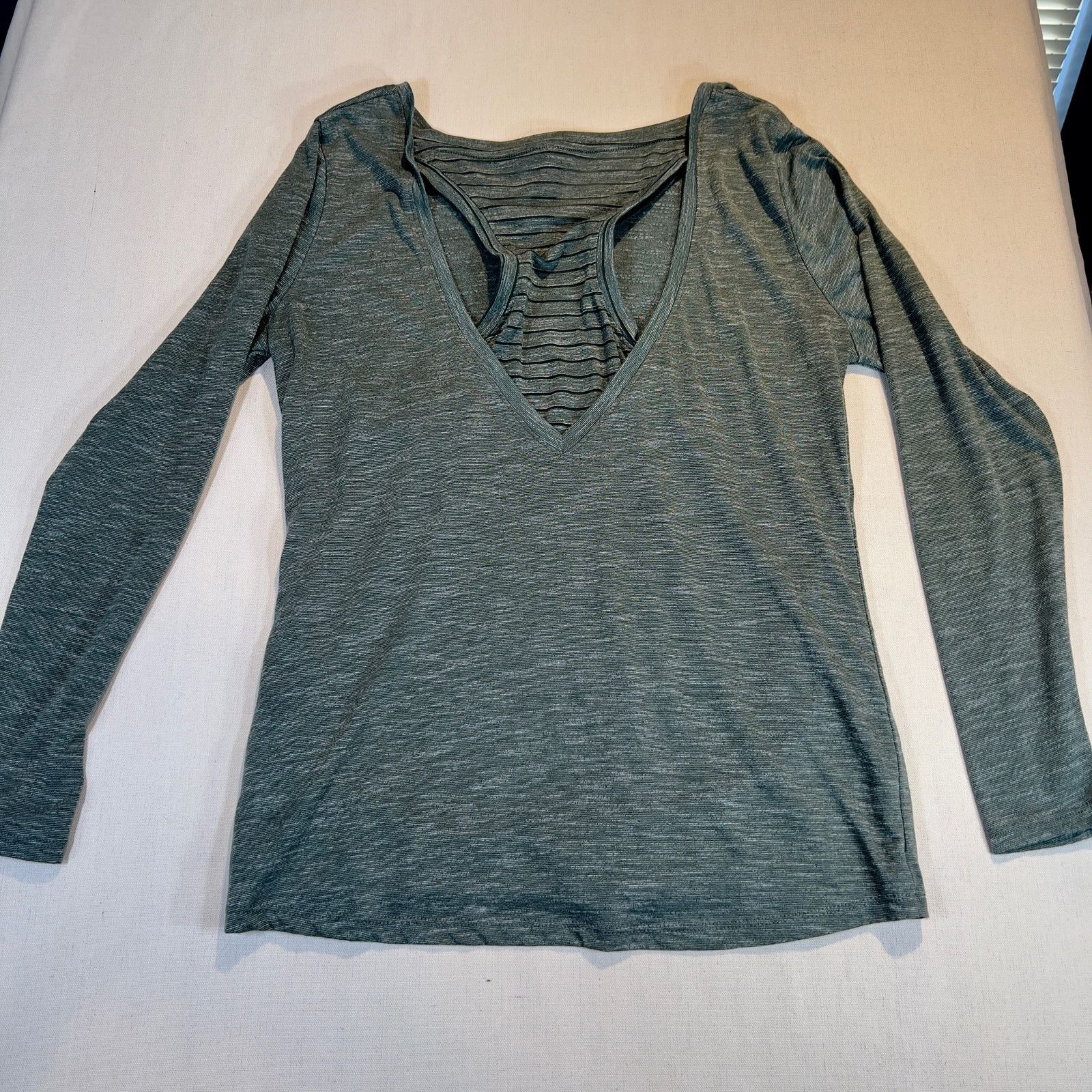Other RBX Long Sleeve Racerback Workout Shirt Heathered Green Med Size M / US 6-8 / IT 42-44 - 4 Thumbnail