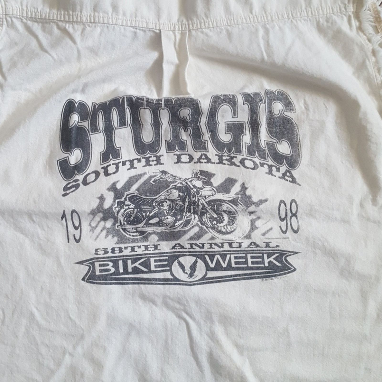 & Other Stories Sturgis '98 Sleeveless Button-up: Biker Love Size US L / EU 52-54 / 3 - 1 Thumbnail