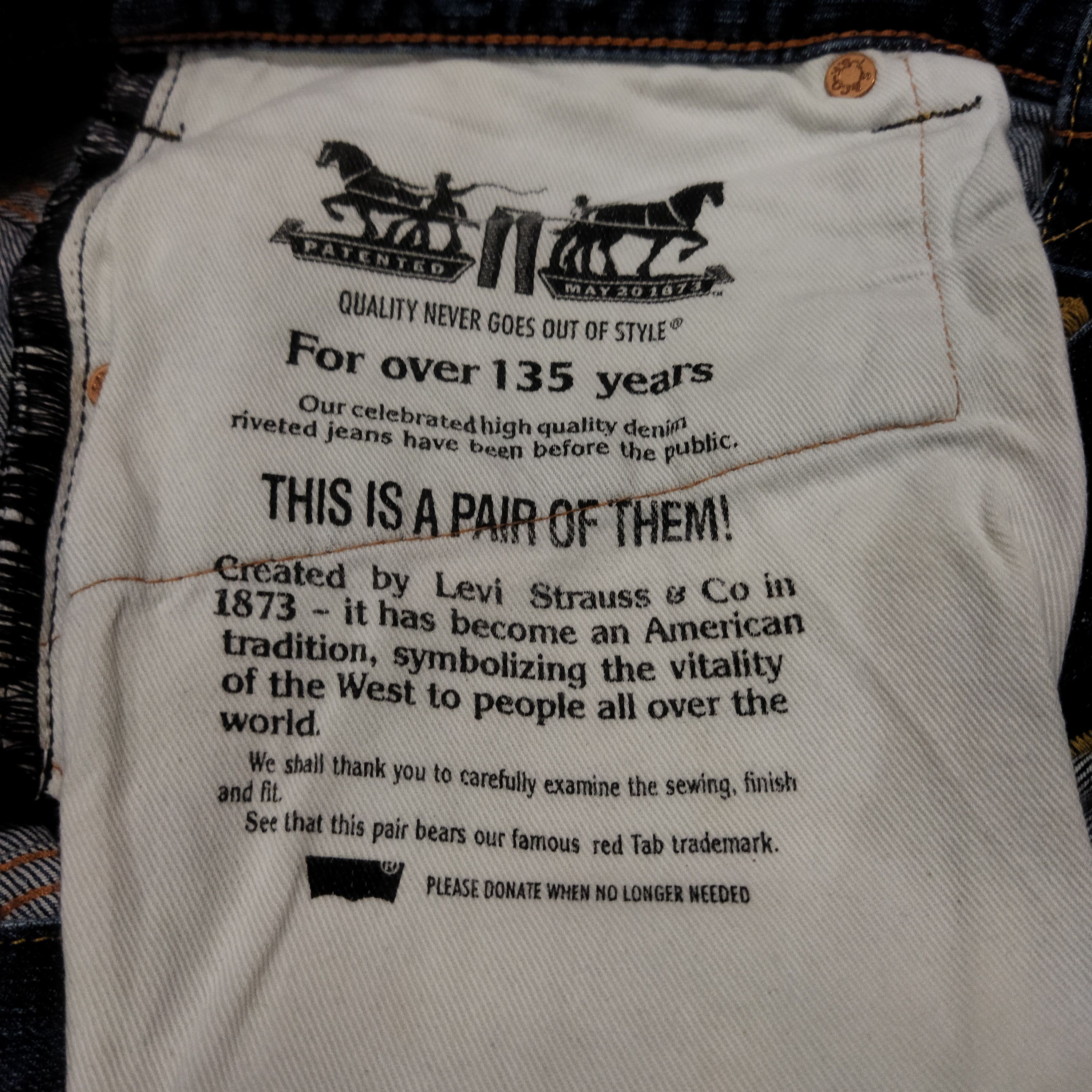 Levi's × Vintage VINTAGE LEVIS 551 DISTRESSED FADED BLUE Size US 36 / EU 52 - 12 Thumbnail