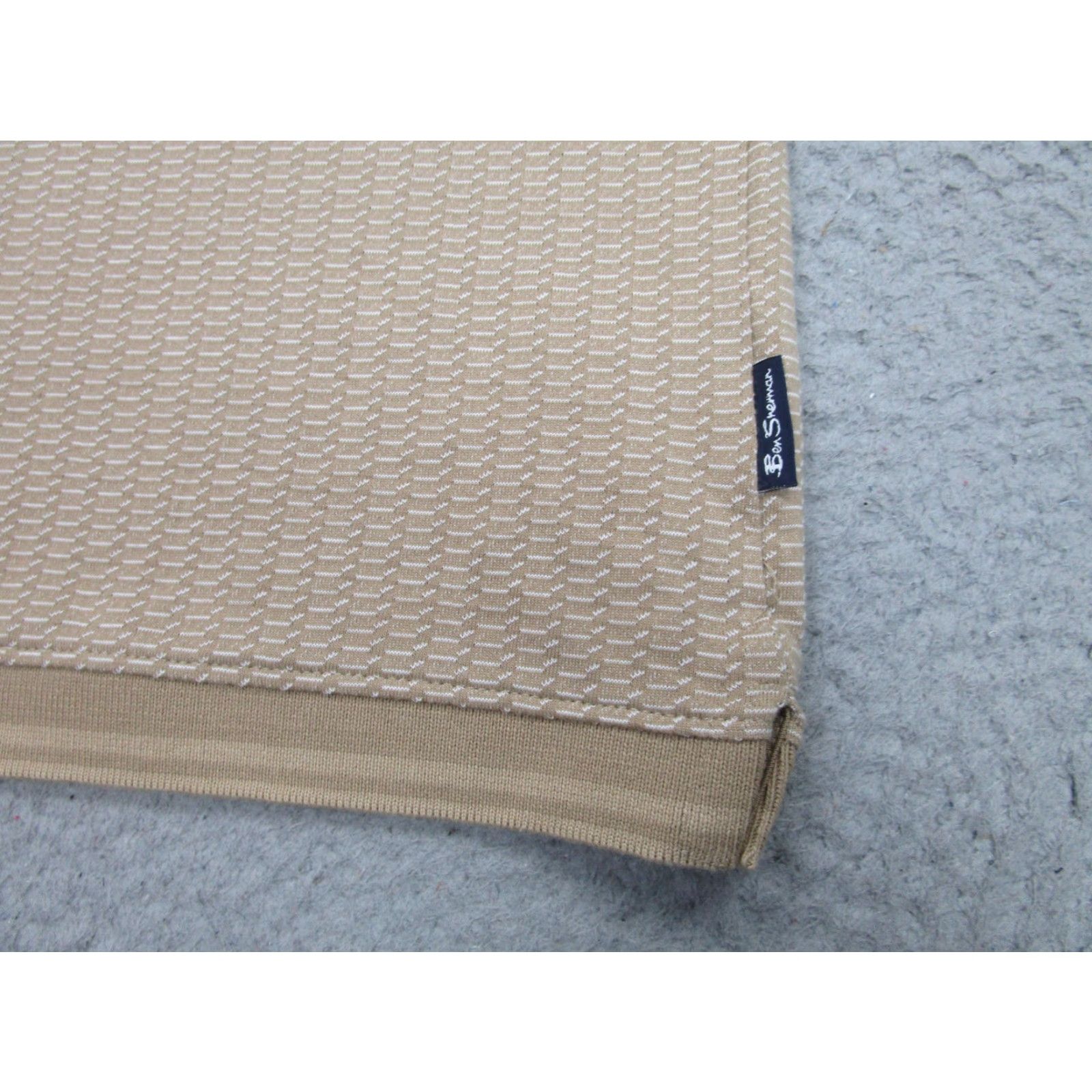 Ben Sherman Ben Sherman Polo Shirt Mens Small Sand Beige Textured Knit Casual BS34SK531 BS34SK531过 Size US S / EU 44-46 / 1 - 6 Thumbnail
