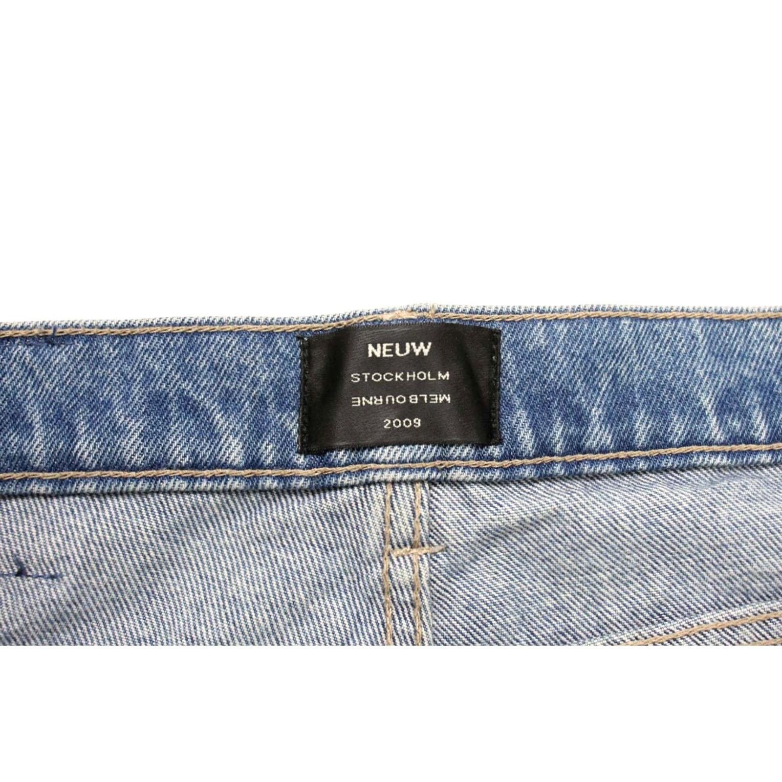 Vintage NEUW Studio Relaxed Jeans Men's W31/L32 Blue Whiskers Faded Button Fly Denim Casual Jeans Men Size US 31 - 6 Thumbnail